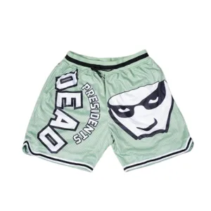 GREEN DEAD PRESIDENTS BASKETBALL SHORTS