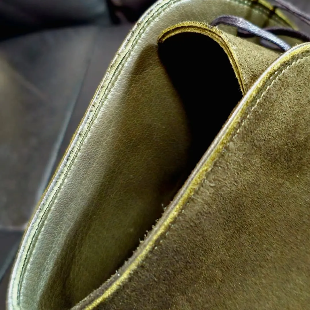 Green Suede Leather Chukka Lace Up Boots - Chukka Boots