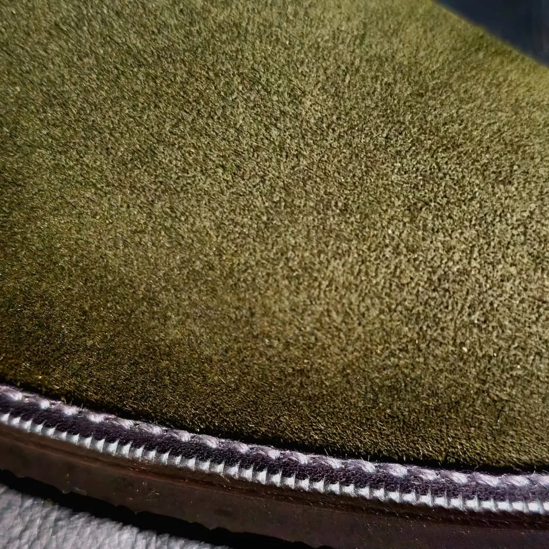 Green Suede Leather Chukka Lace Up Boots - Chukka Boots