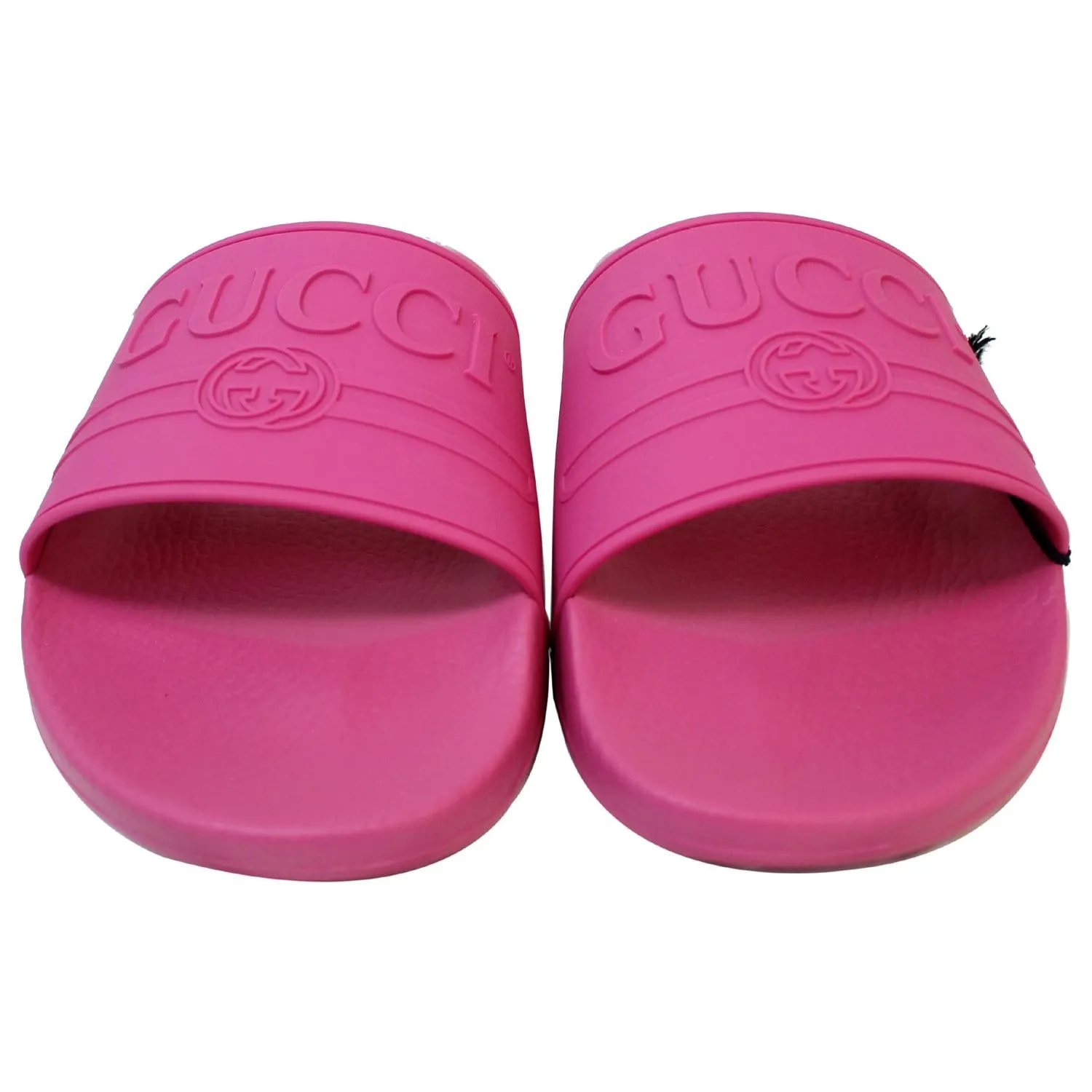 GUCCI Logo Rubber Slide Sandal Pink Size 11 522887