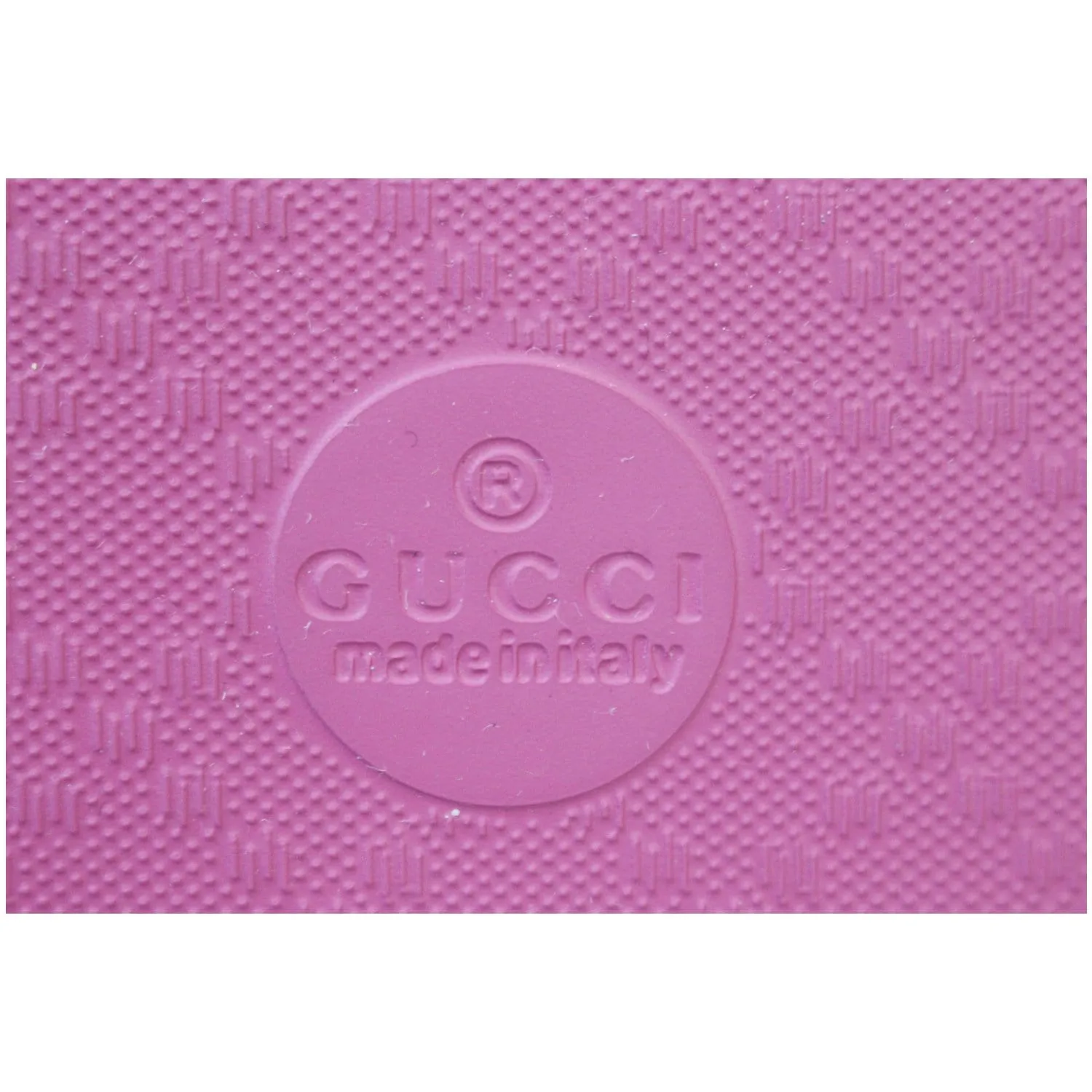 GUCCI Logo Rubber Slide Sandal Pink Size 11 522887