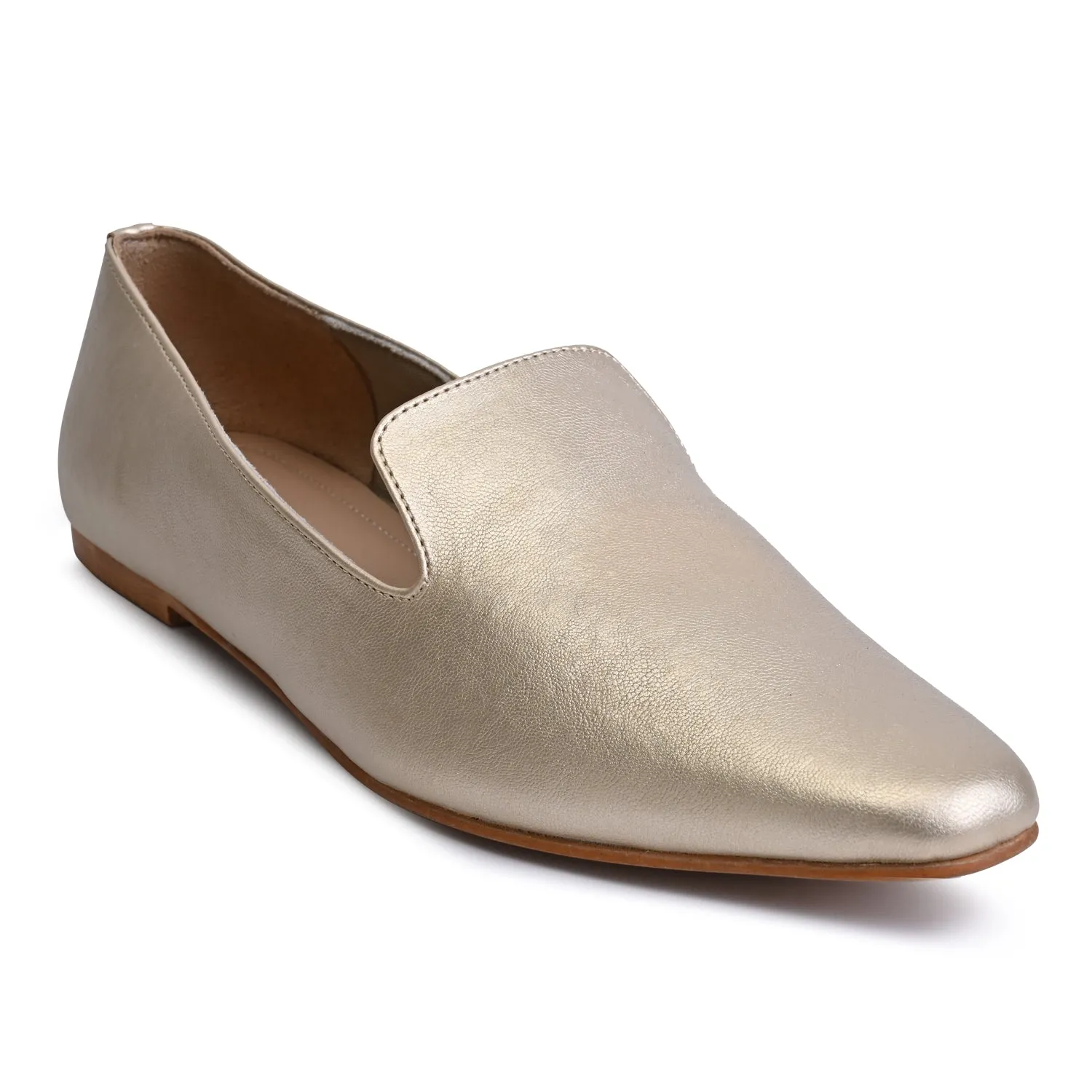 Hannah in Champagne Gold Loafers For Women