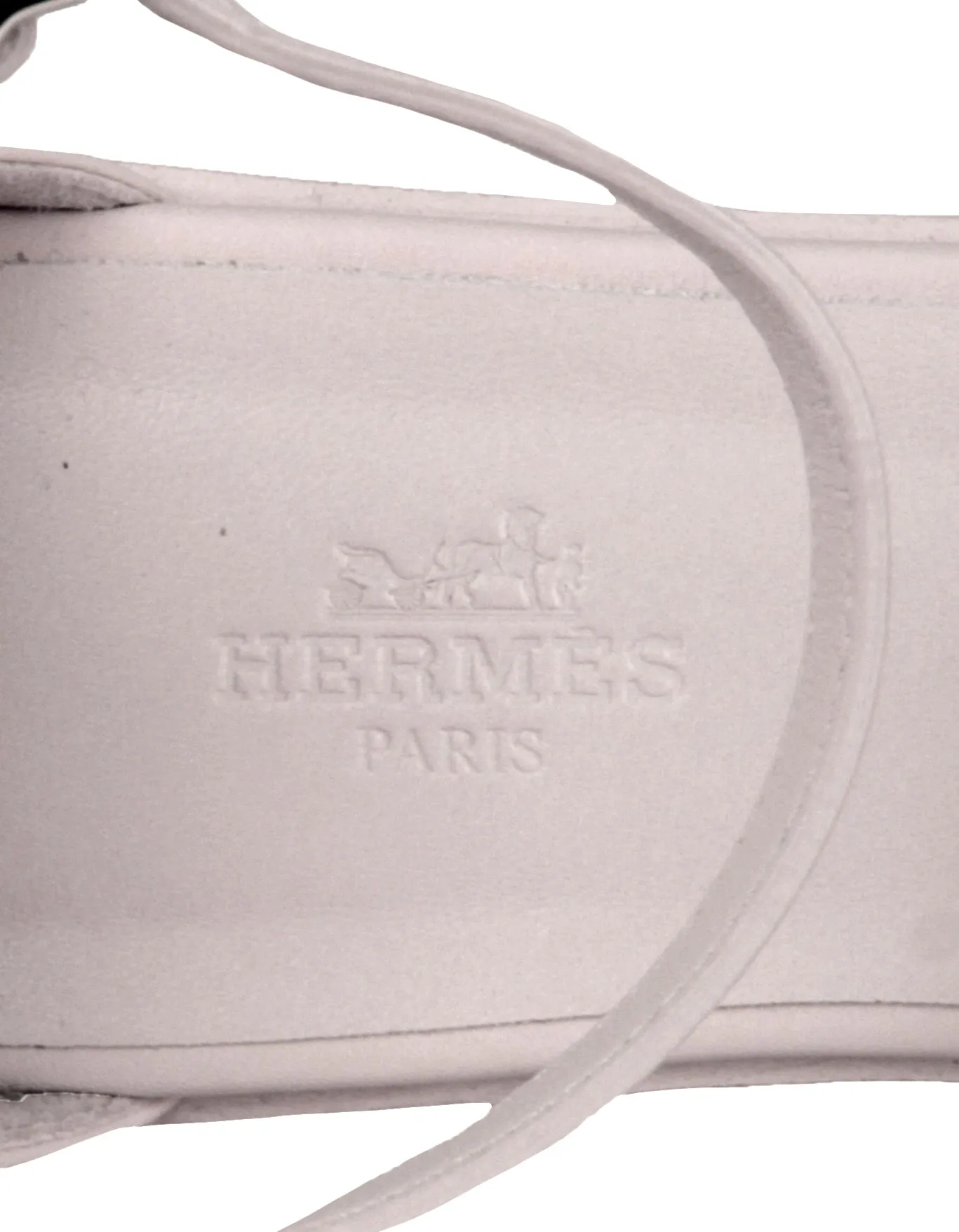 Hermes NEW Light Pink Santorini H Sandals sz 37.5