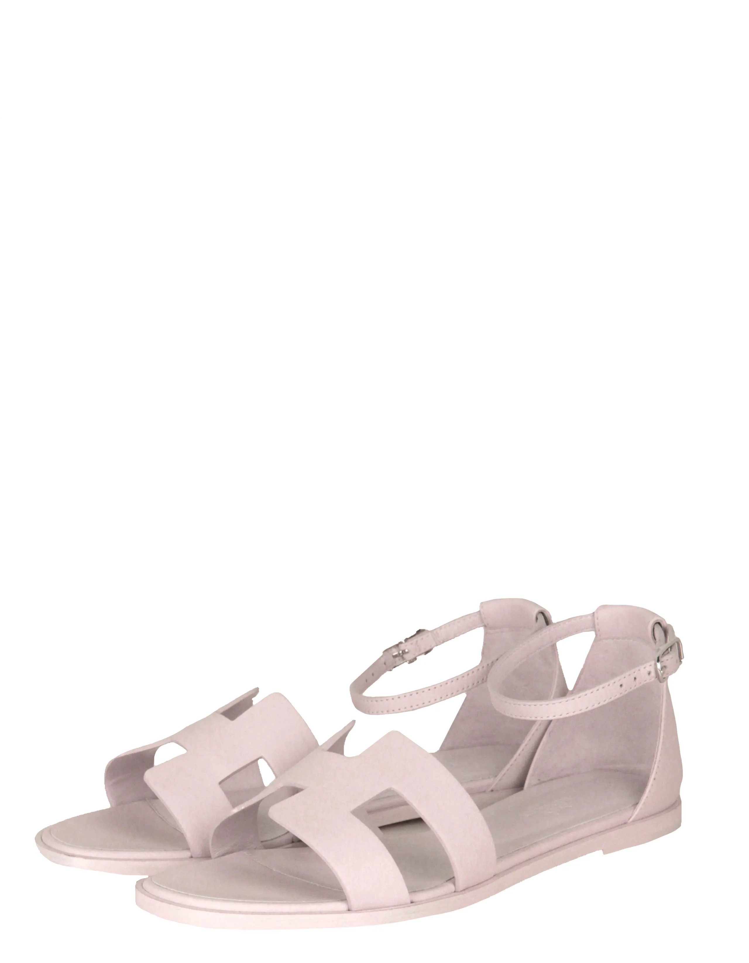 Hermes NEW Light Pink Santorini H Sandals sz 37.5
