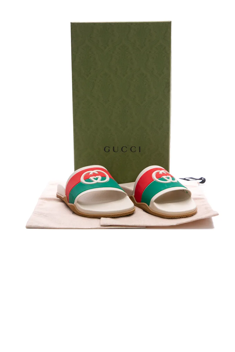 Interlocking G Agrado Slide Sandals - Size 39