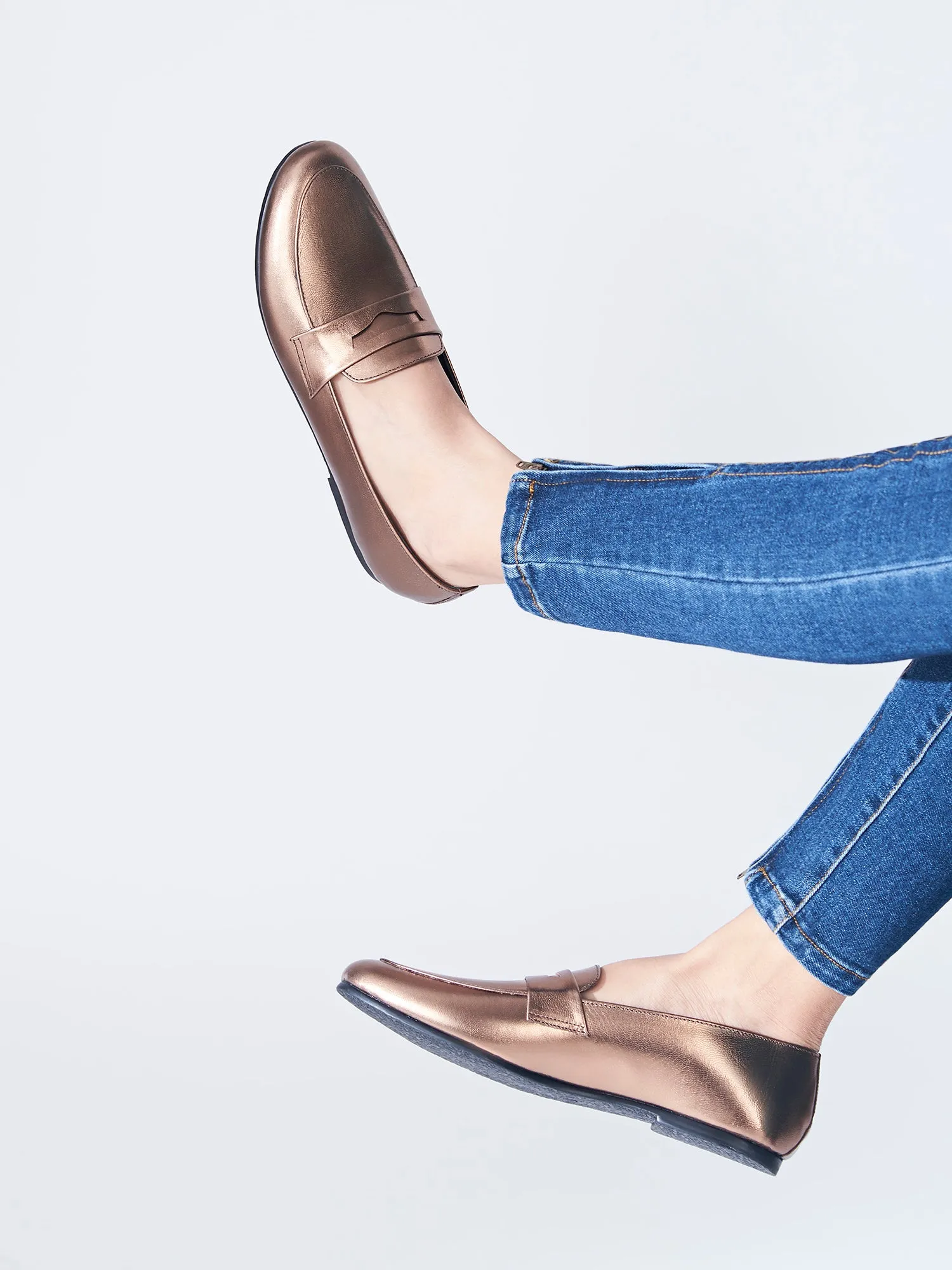Kate Bronze Loafers For Women