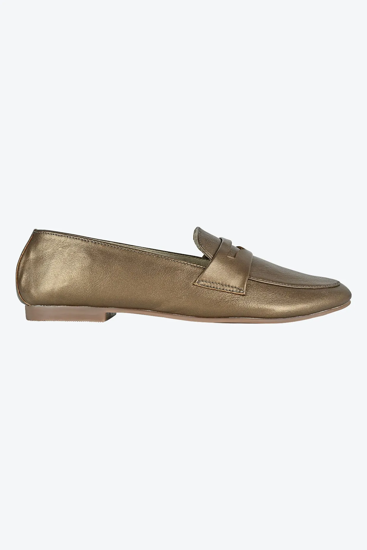 Kate Dark Bronze Loafers For Women