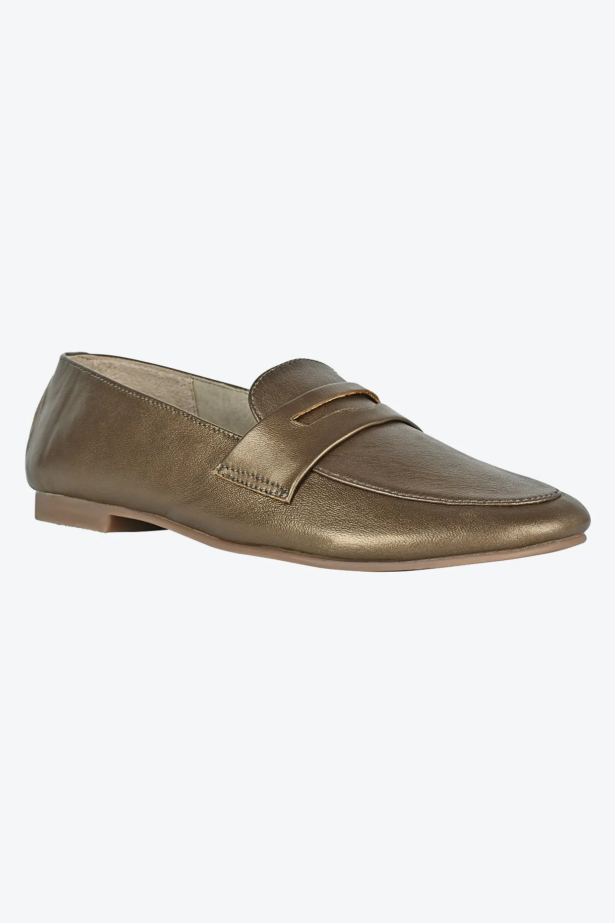 Kate Dark Bronze Loafers For Women