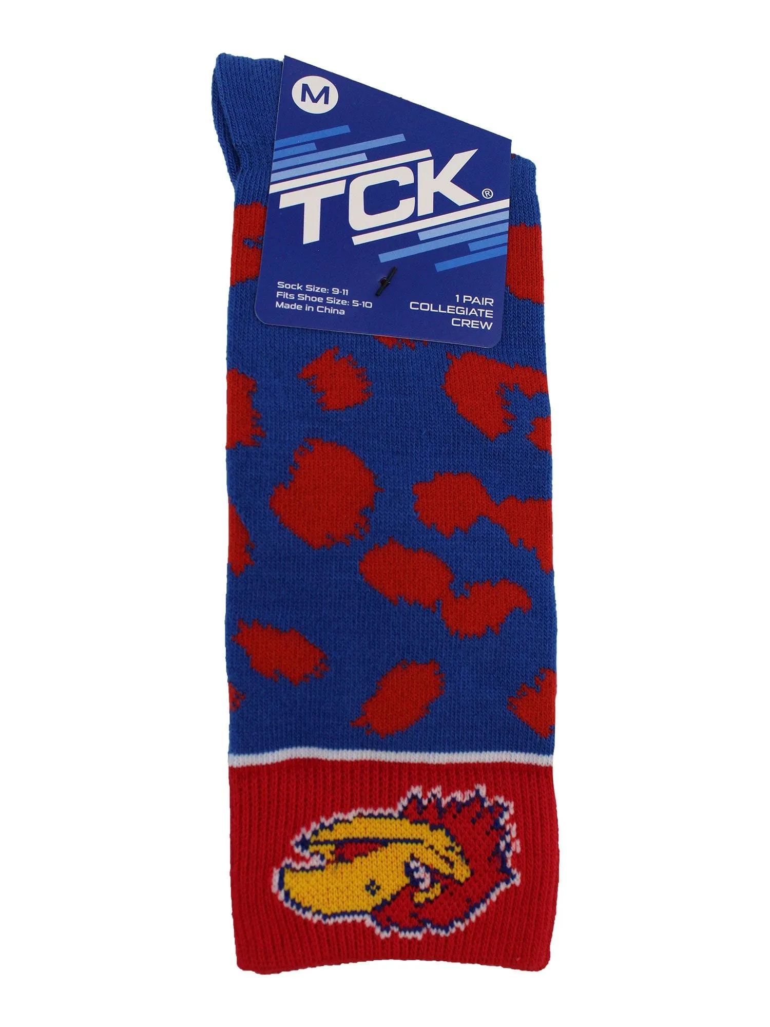KU Kansas Jayhawks Socks Womens Savage Crew Socks