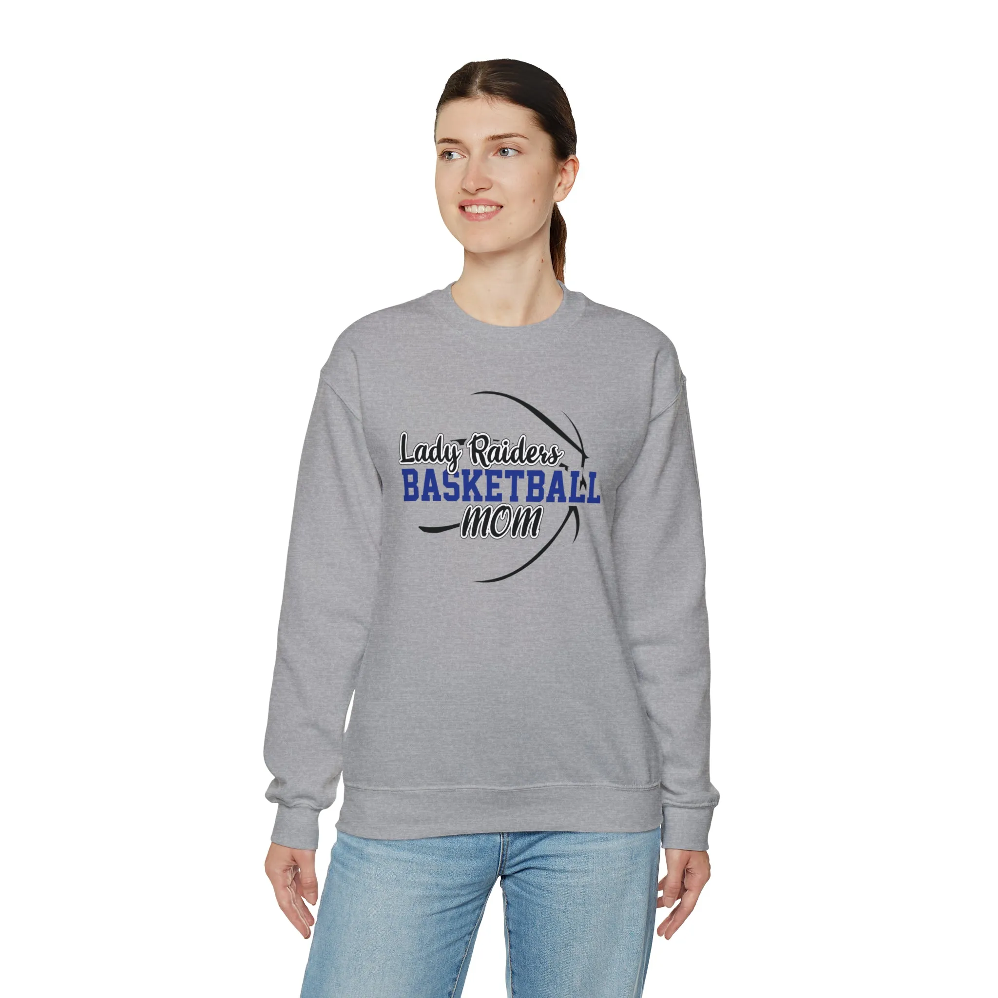 Lady Raiders Basketball Mom Unisex Heavy Blend™ Crewneck Sweatshirt