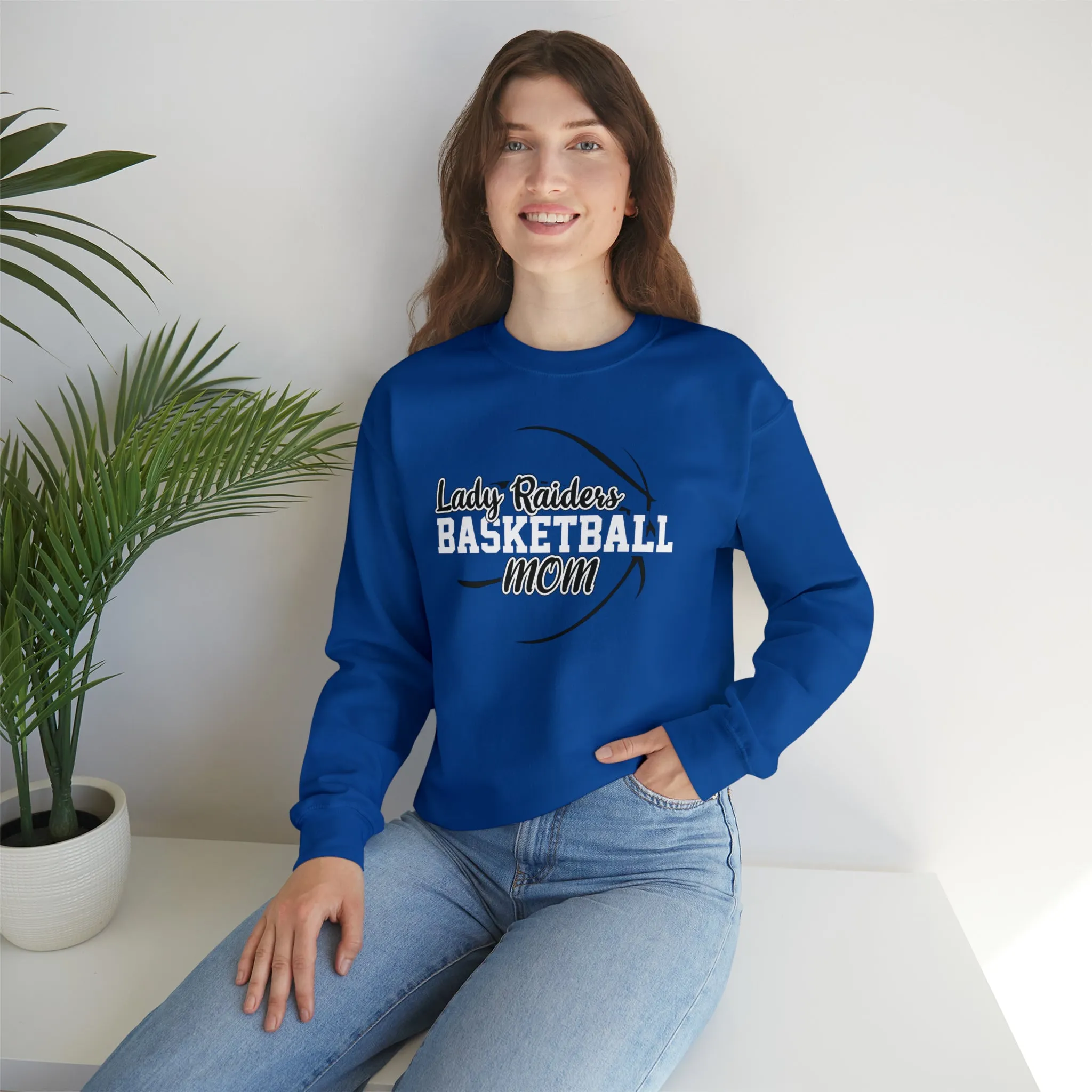 Lady Raiders Basketball Mom Unisex Heavy Blend™ Crewneck Sweatshirt