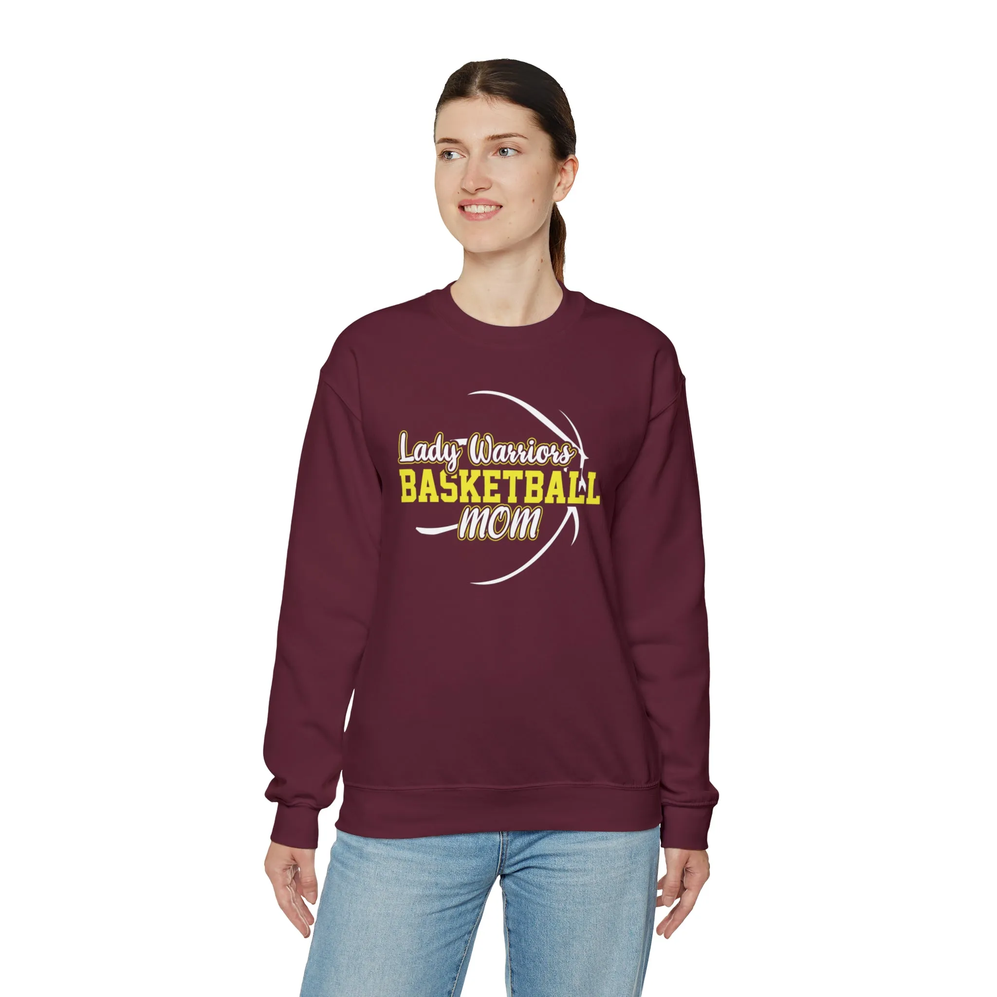 Lady Warriors Basketball Mom Unisex Heavy Blend™ Crewneck Sweatshirt