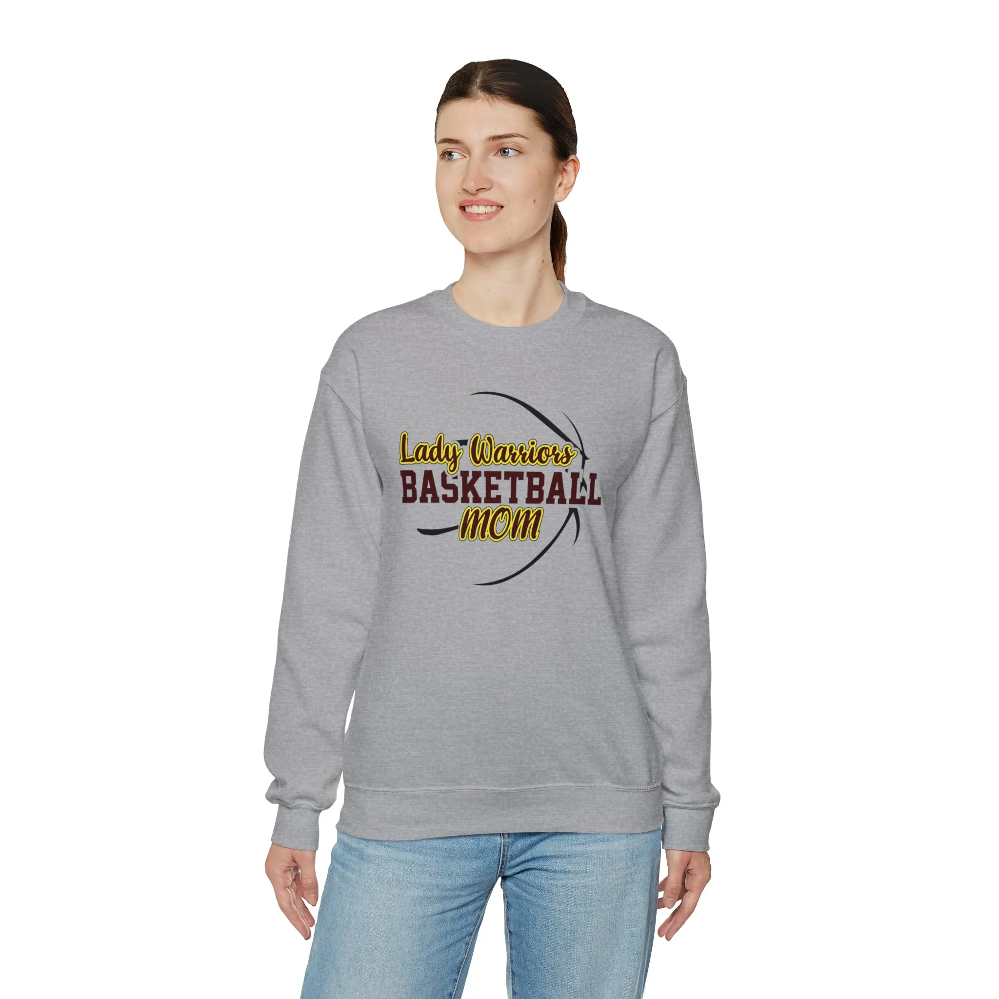 Lady Warriors Basketball Mom Unisex Heavy Blend™ Crewneck Sweatshirt
