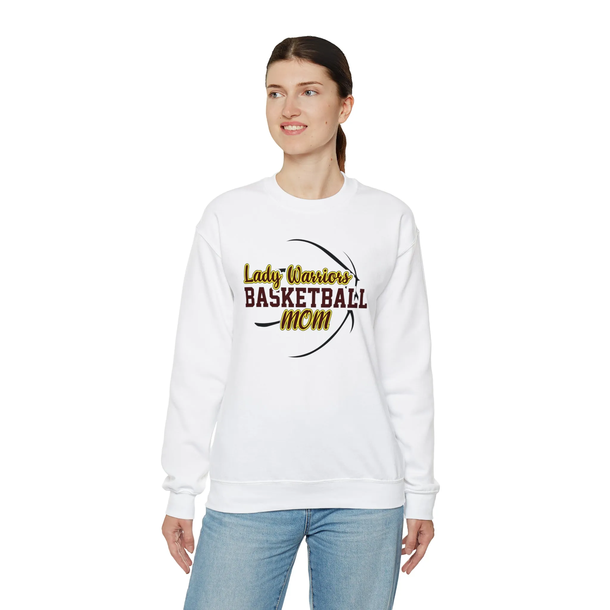 Lady Warriors Basketball Mom Unisex Heavy Blend™ Crewneck Sweatshirt