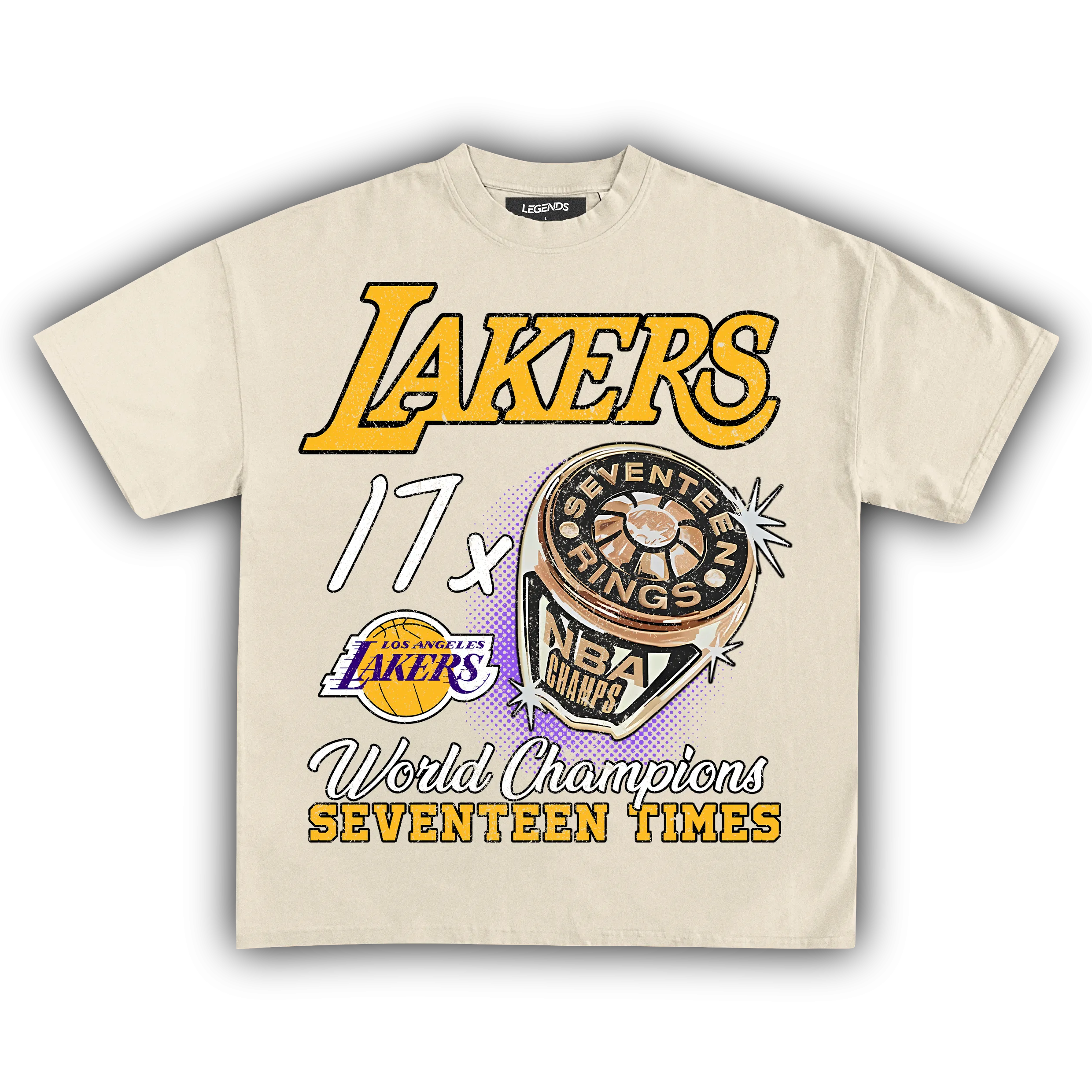 LAKERS VINTAGE CHAMPIONS TEE