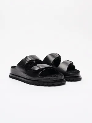 Leather Slide Sandals