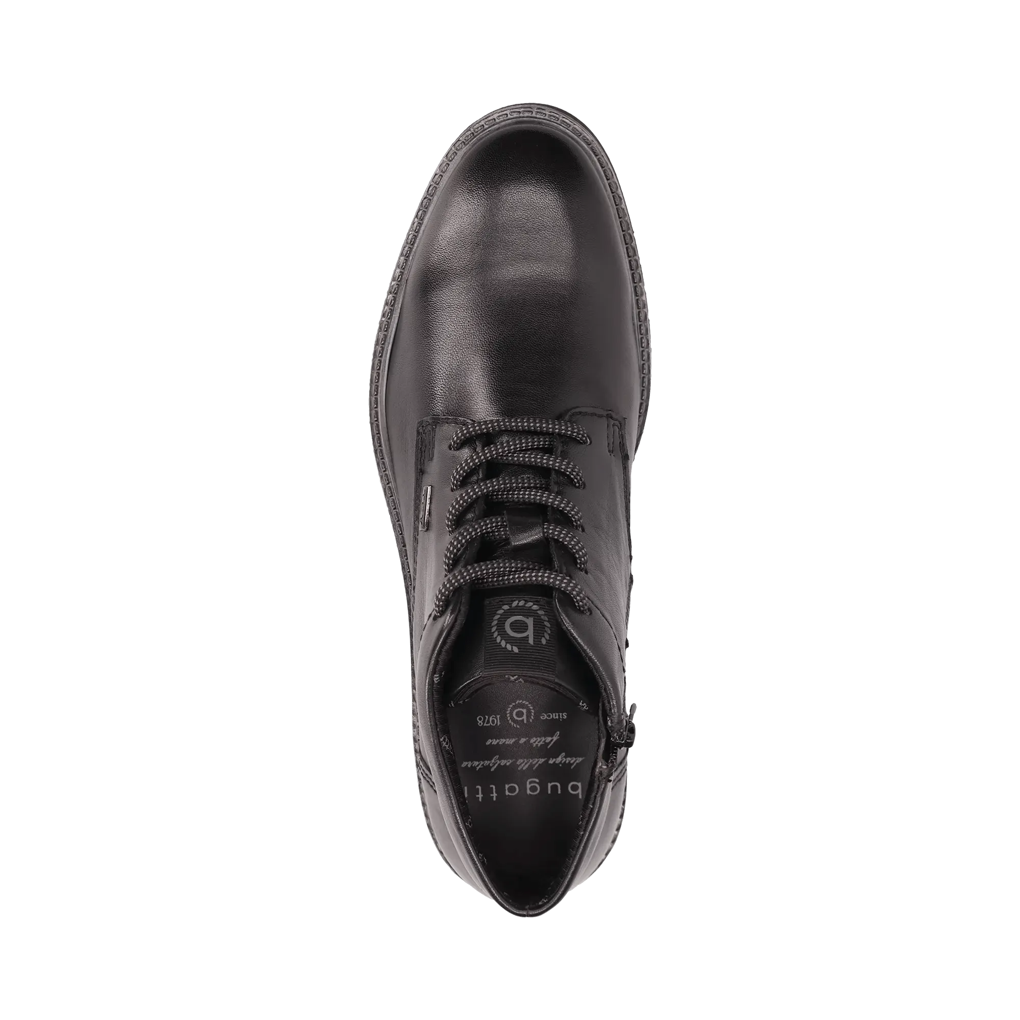 Leder Schnürstiefel schwarz