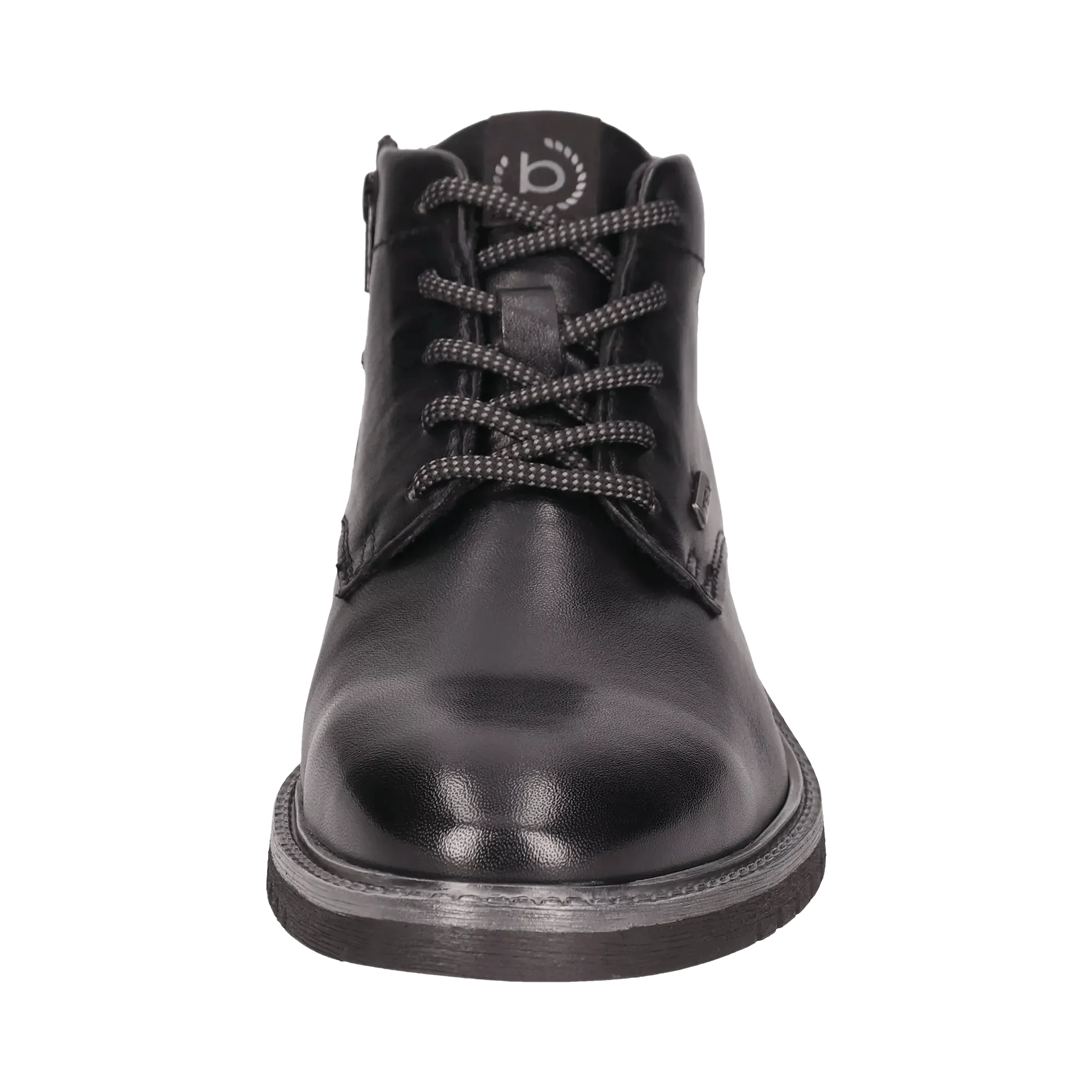 Leder Schnürstiefel schwarz