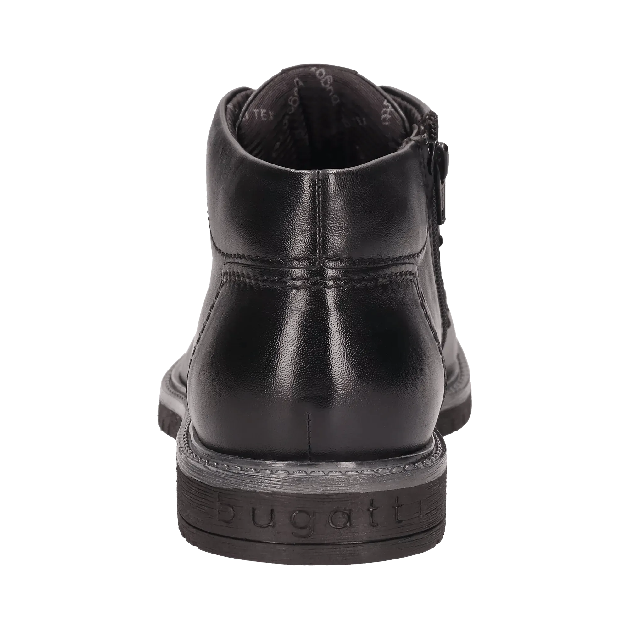 Leder Schnürstiefel schwarz