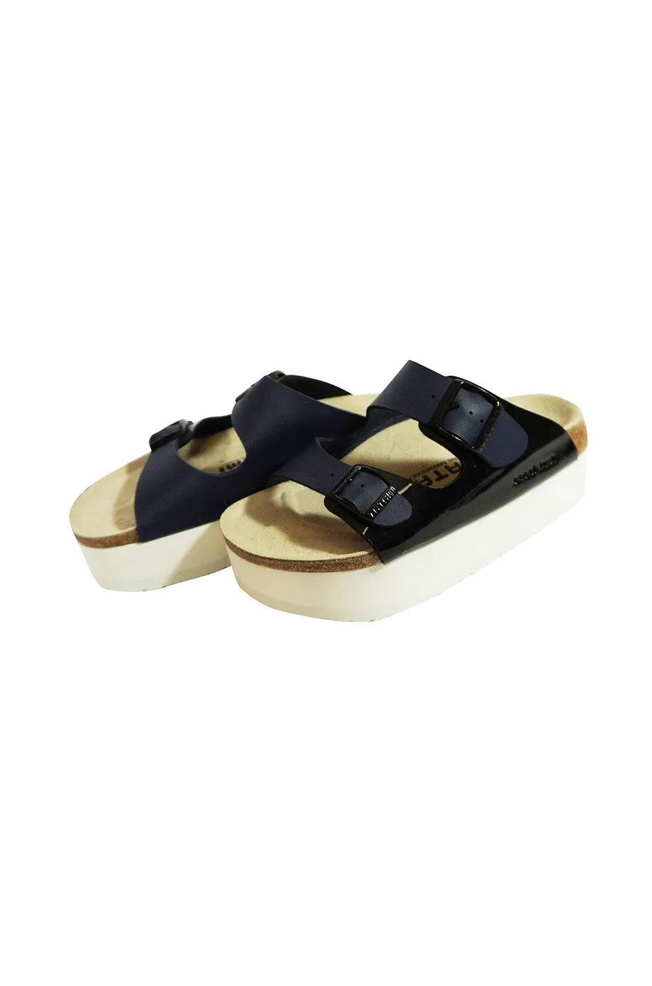 Limited Edition Navy Sacai Stacked Birkenstocks