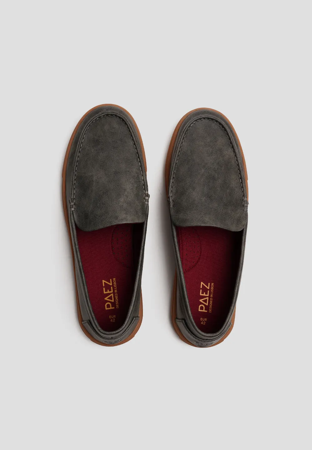 LOAFER VEGAN SUEDE PEWTER GREY