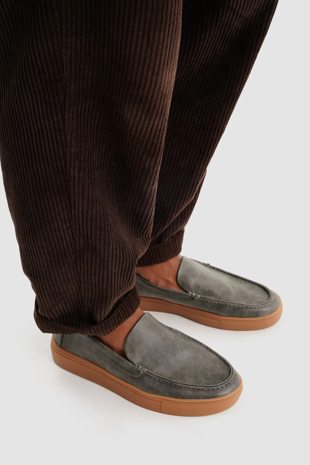 LOAFER VEGAN SUEDE PEWTER GREY