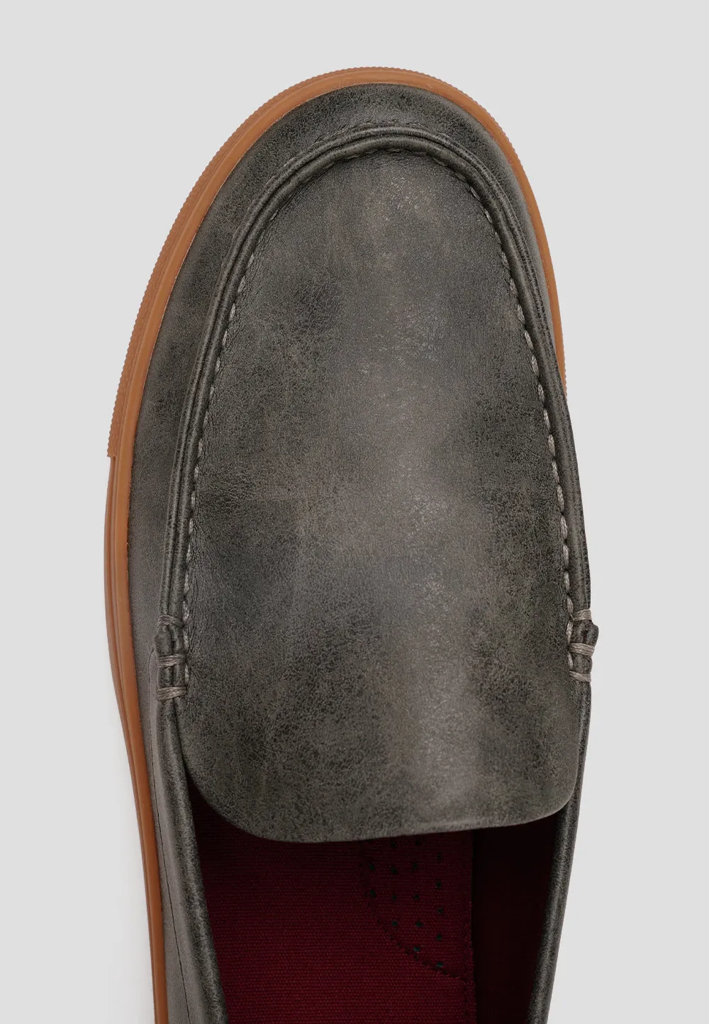 LOAFER VEGAN SUEDE PEWTER GREY