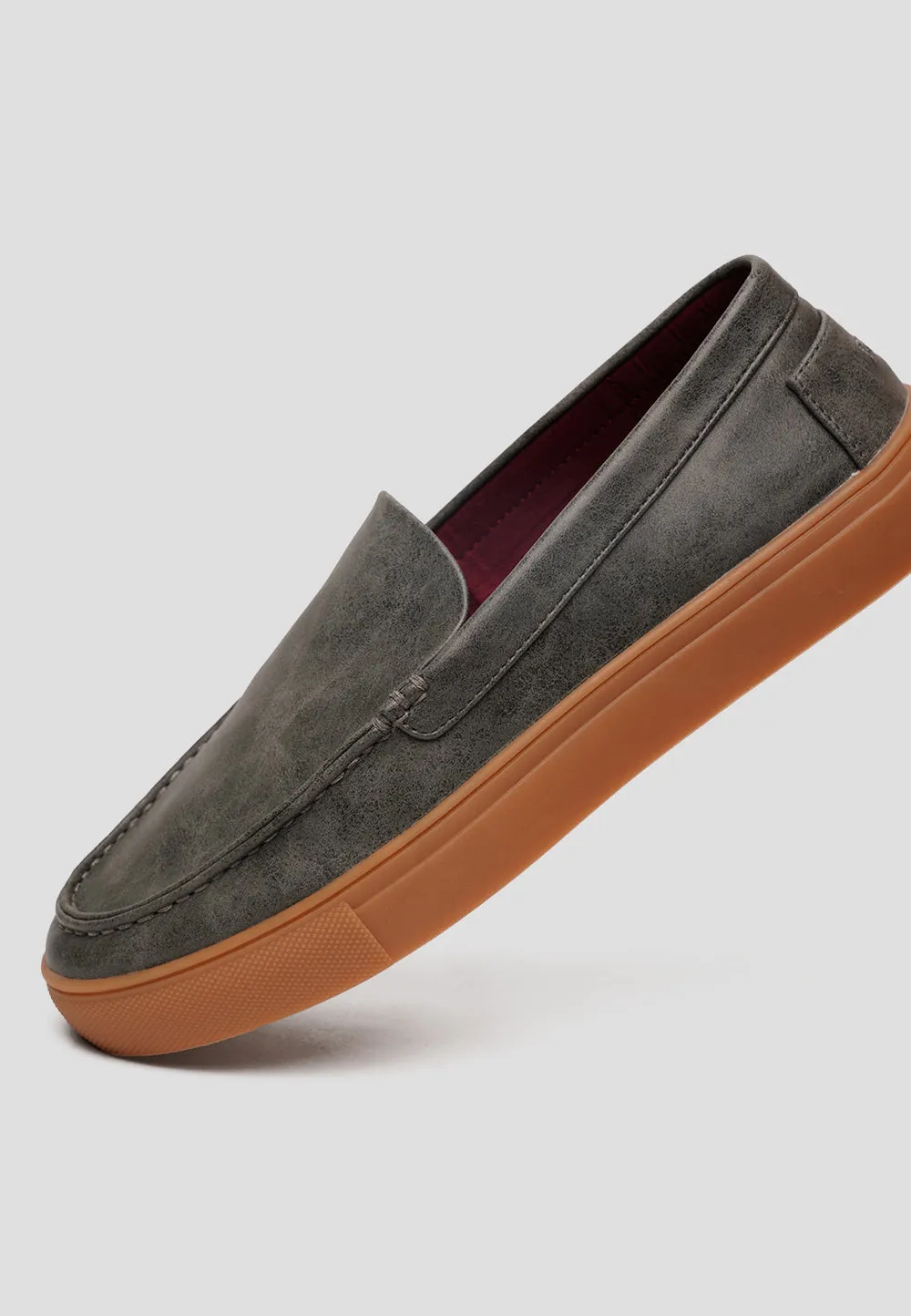 LOAFER VEGAN SUEDE PEWTER GREY