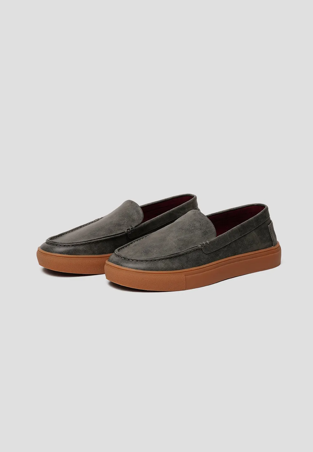 LOAFER VEGAN SUEDE PEWTER GREY