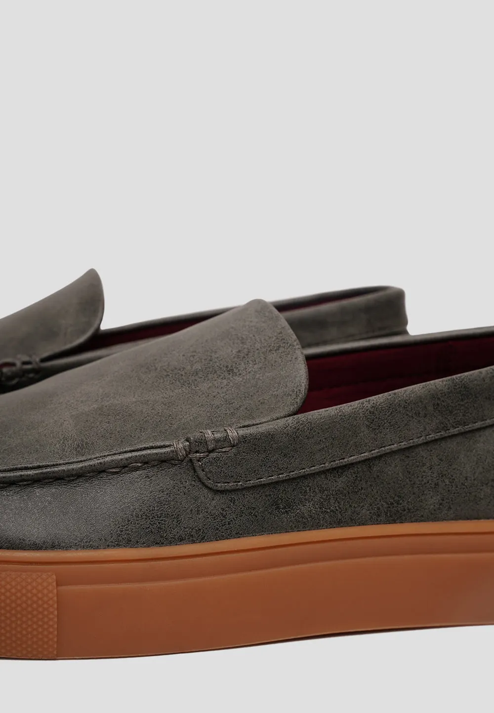 LOAFER VEGAN SUEDE PEWTER GREY