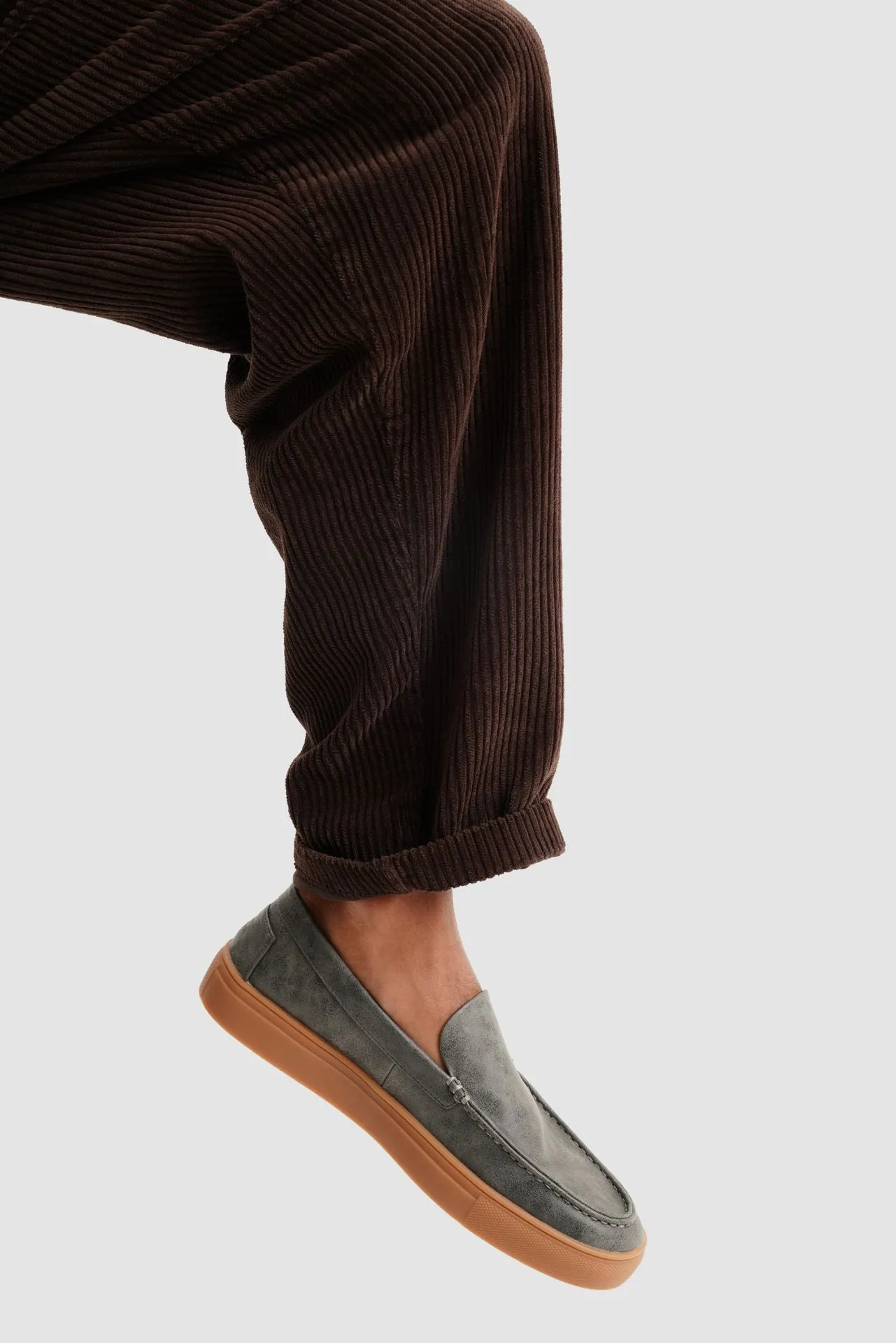 LOAFER VEGAN SUEDE PEWTER GREY