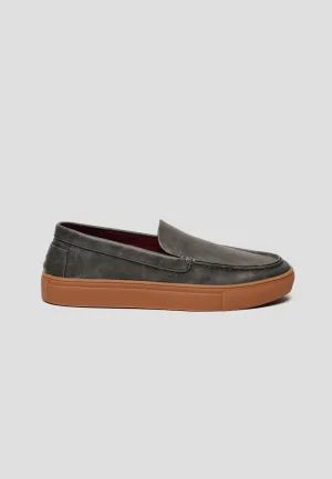 LOAFER VEGAN SUEDE PEWTER GREY