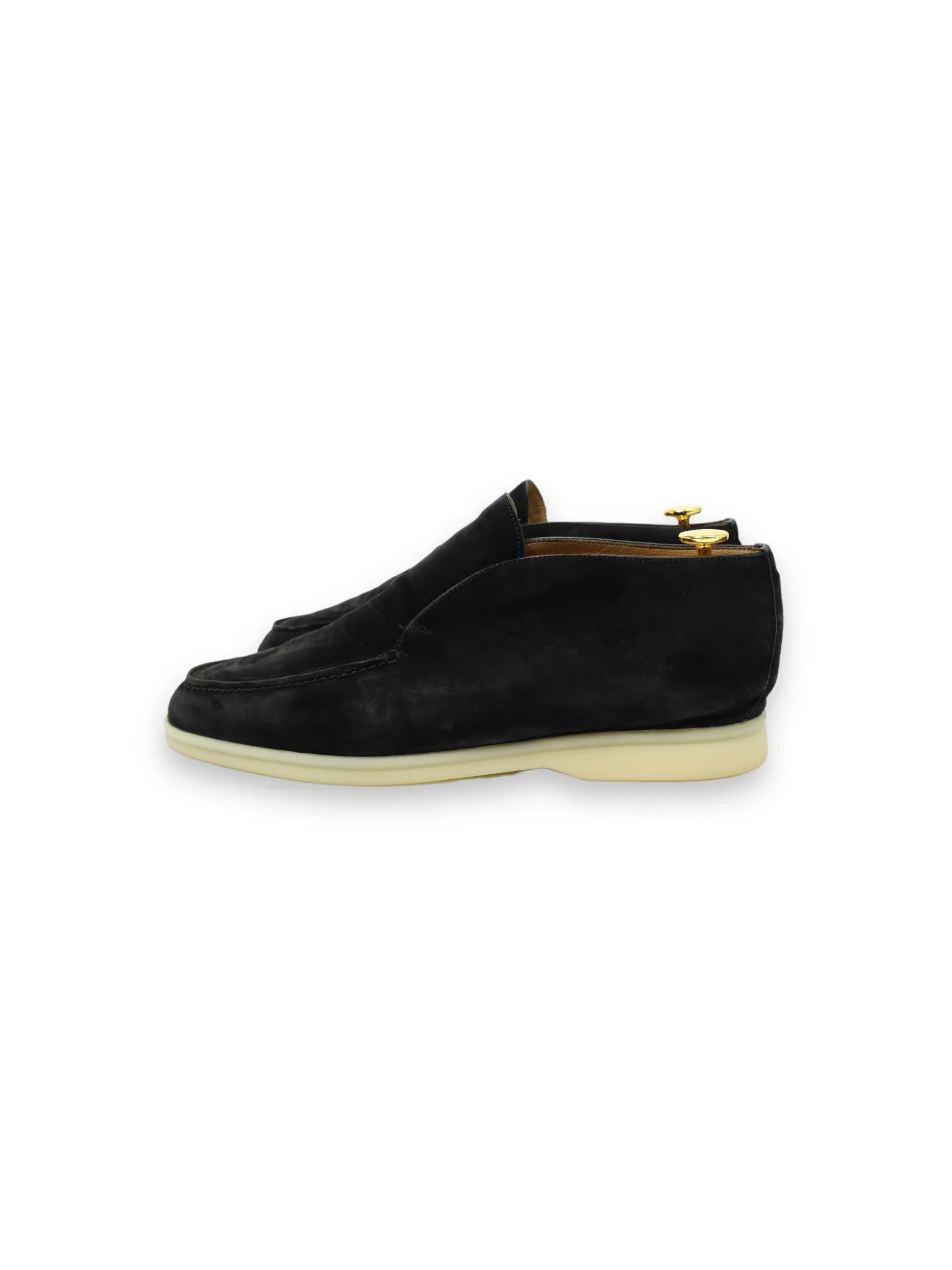 Loro Piana Black Suede Open Walk Chukka Boots