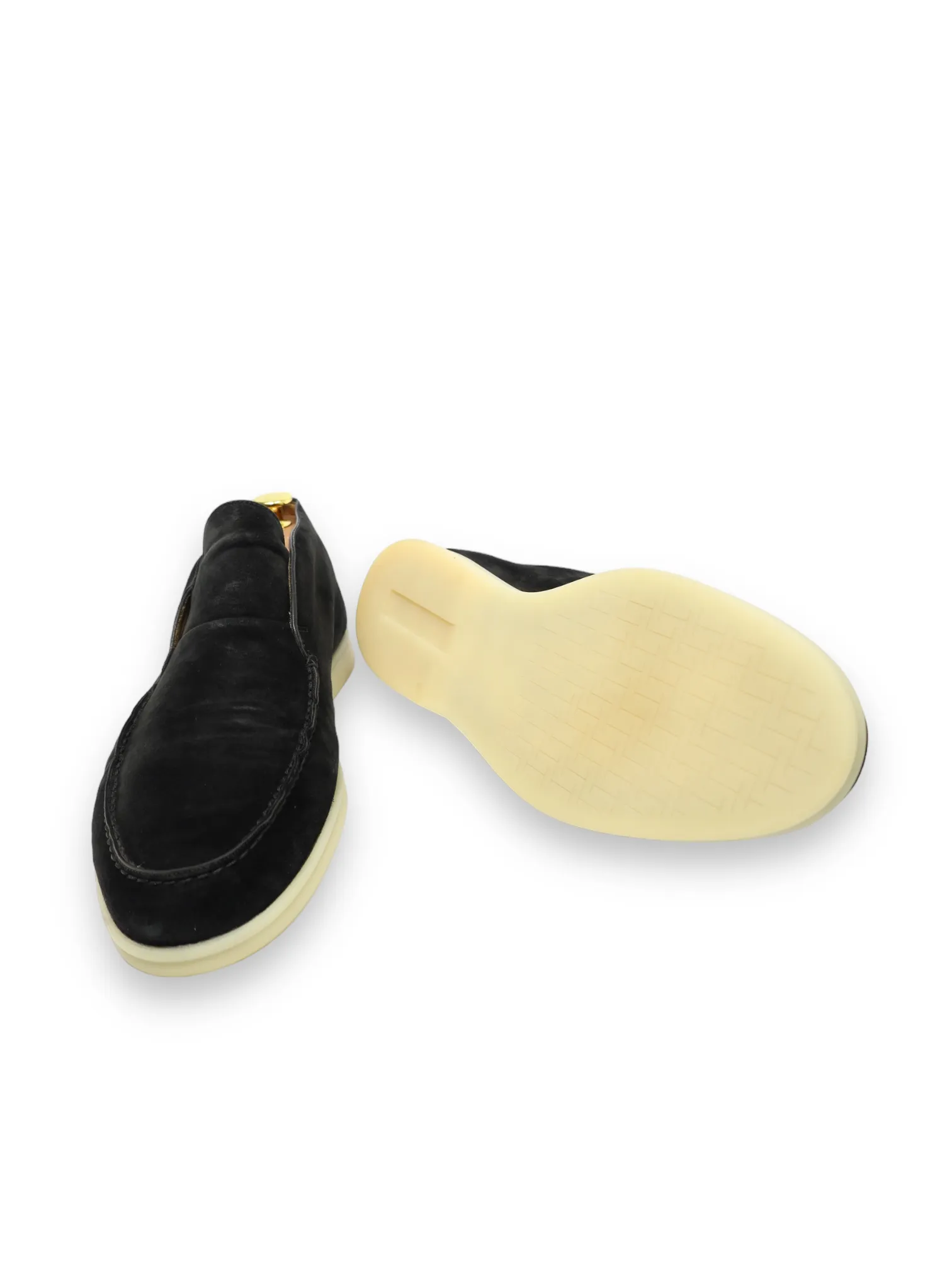 Loro Piana Black Suede Open Walk Chukka Boots