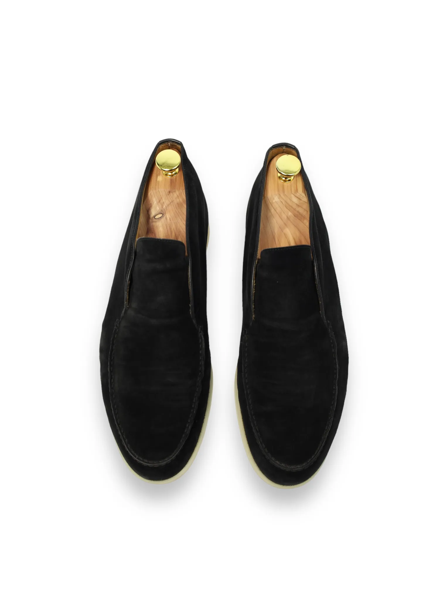 Loro Piana Black Suede Open Walk Chukka Boots