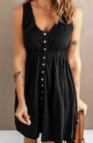 Mady Sleeveless Button Down Mini Dress - Online Exclusive