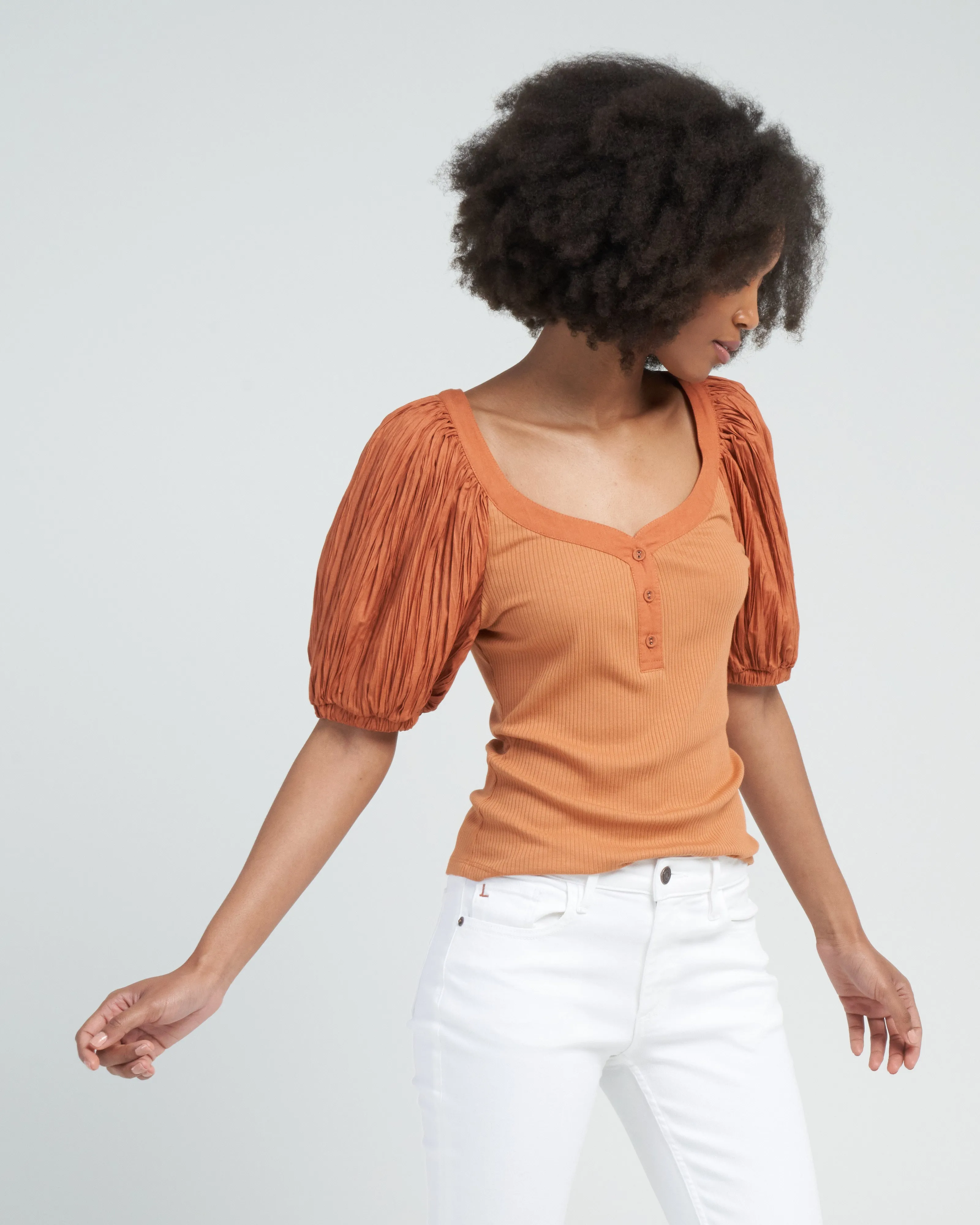 marika top - chestnut