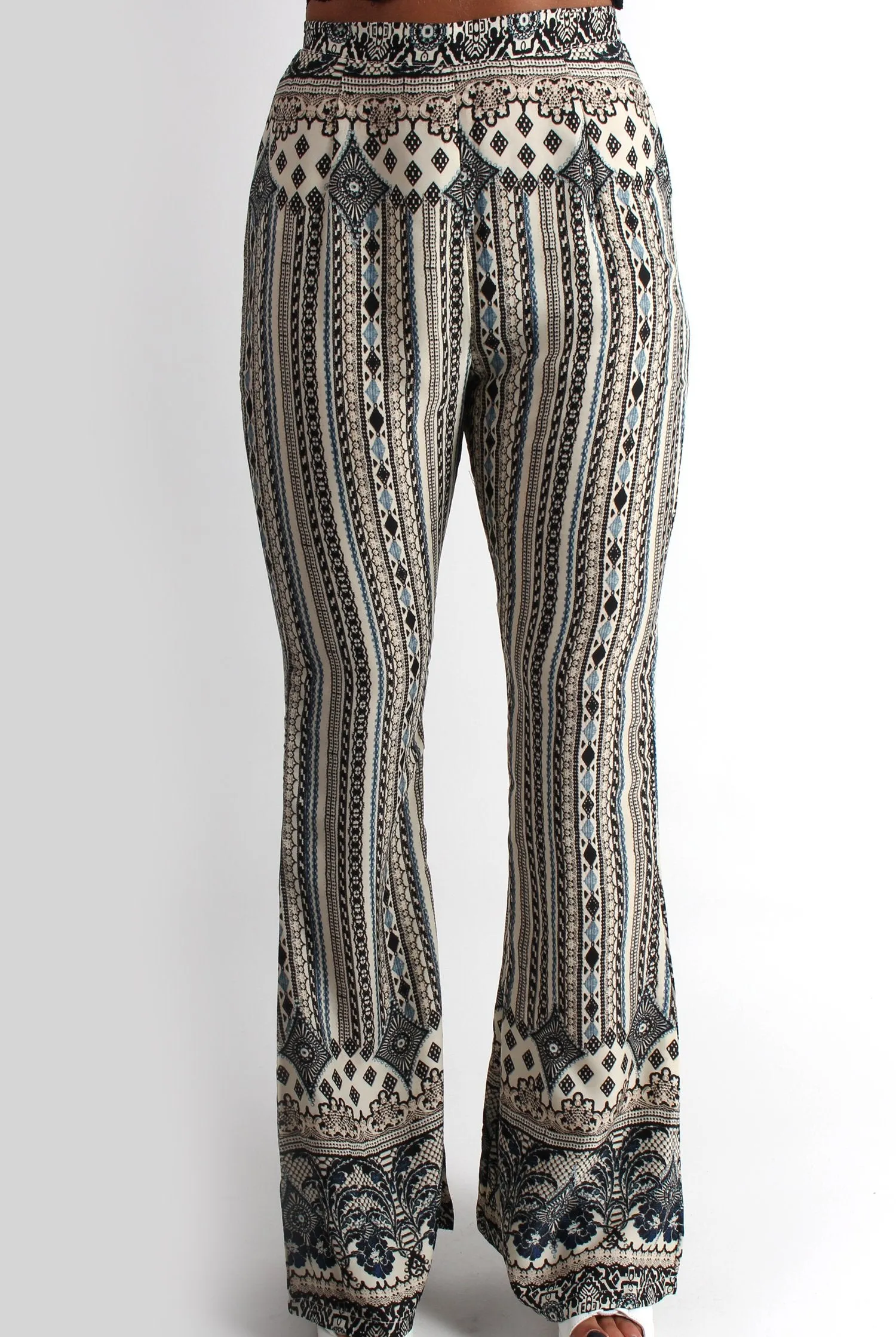 Marris Paisley Flared Trousers
