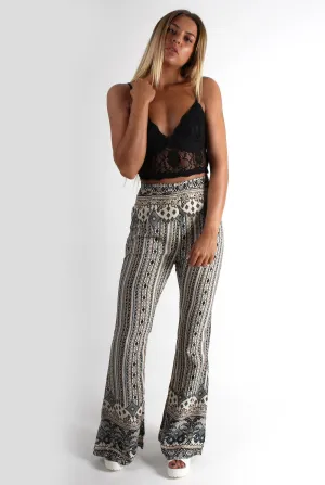 Marris Paisley Flared Trousers
