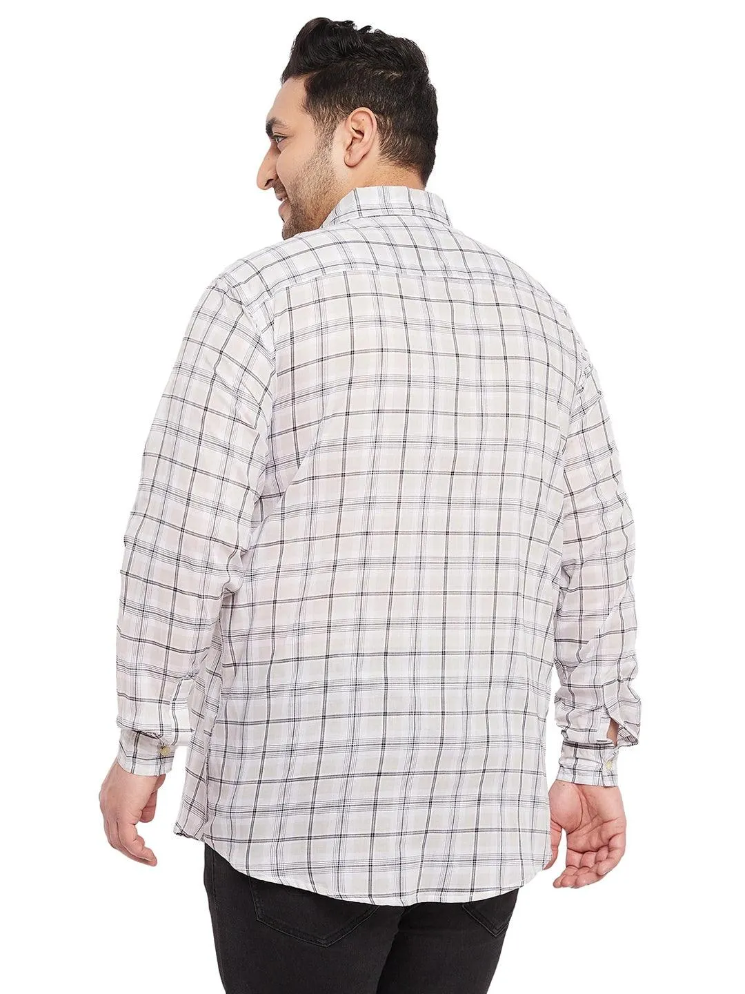 Men Plus Size Calip Check Shirt
