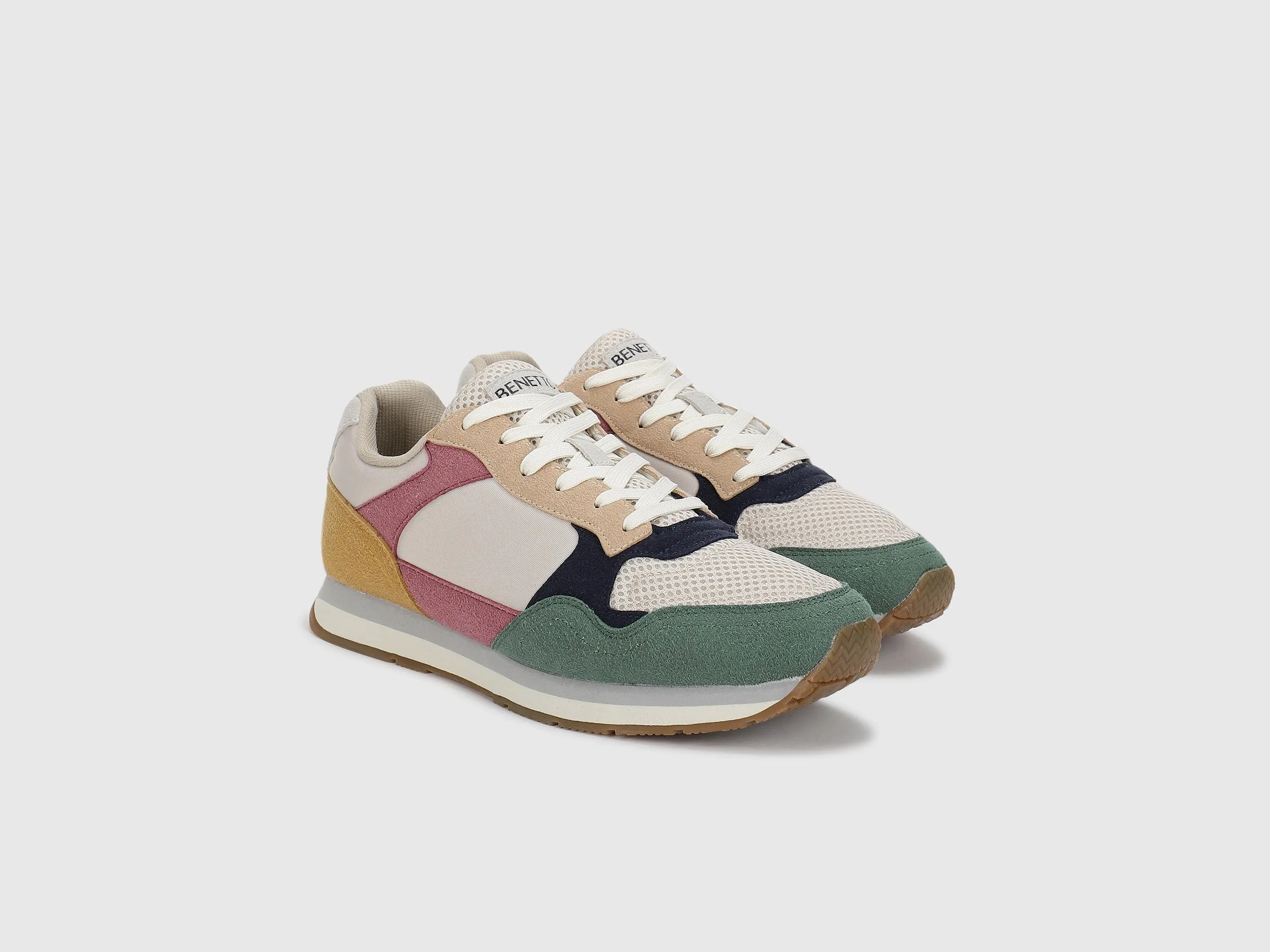 Men PU Suede Overlays Sneakers
