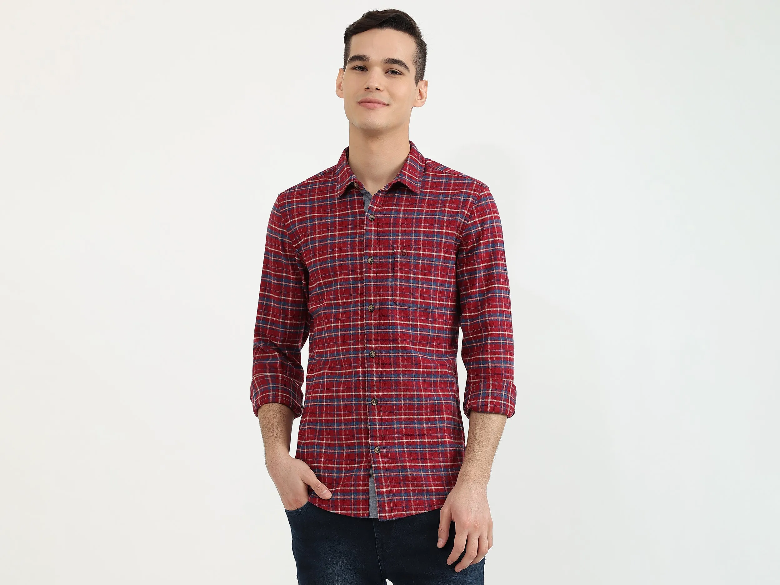 Mens Slim Fit Check Shirt