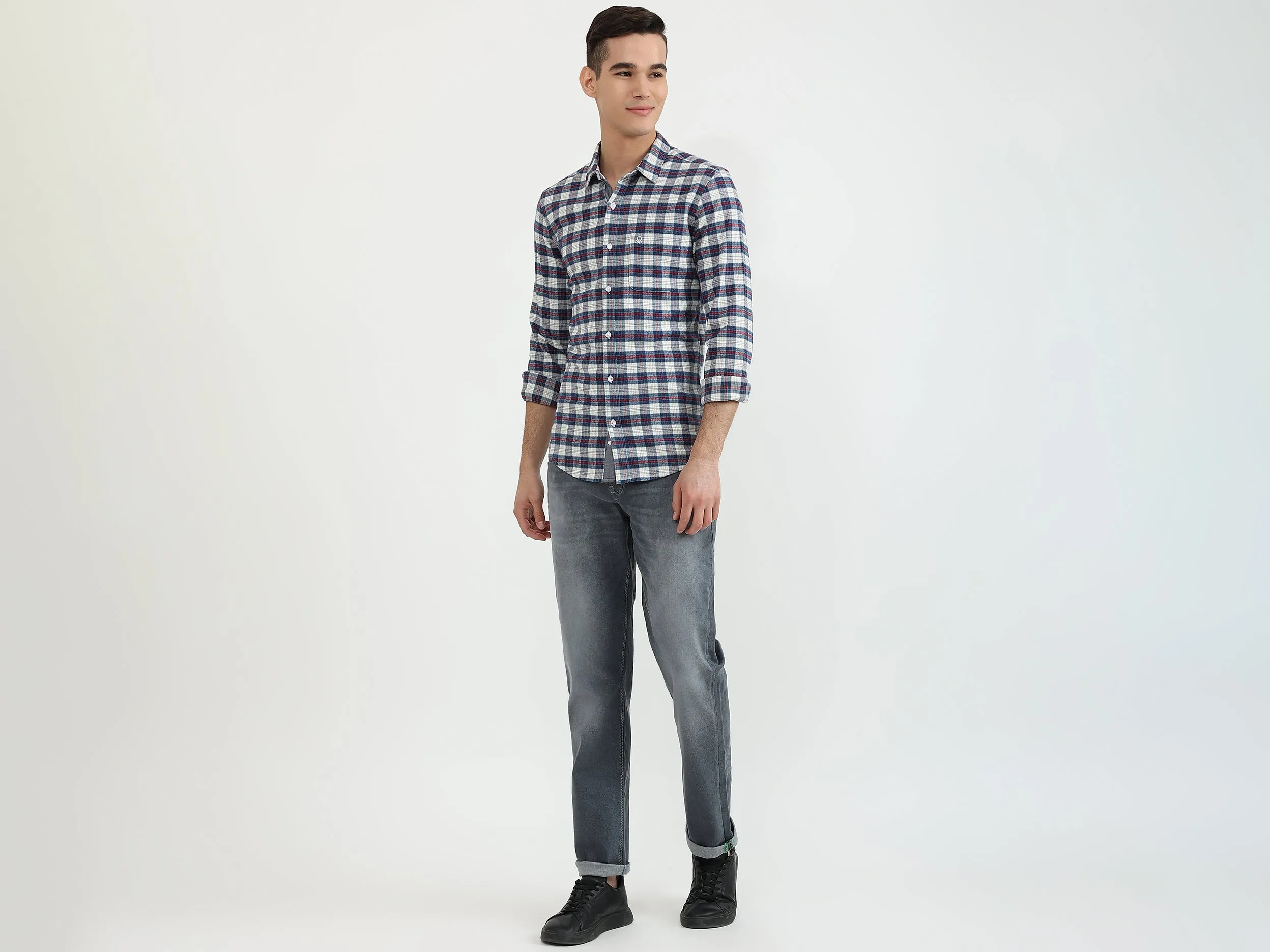 Mens Slim Fit Check Shirt