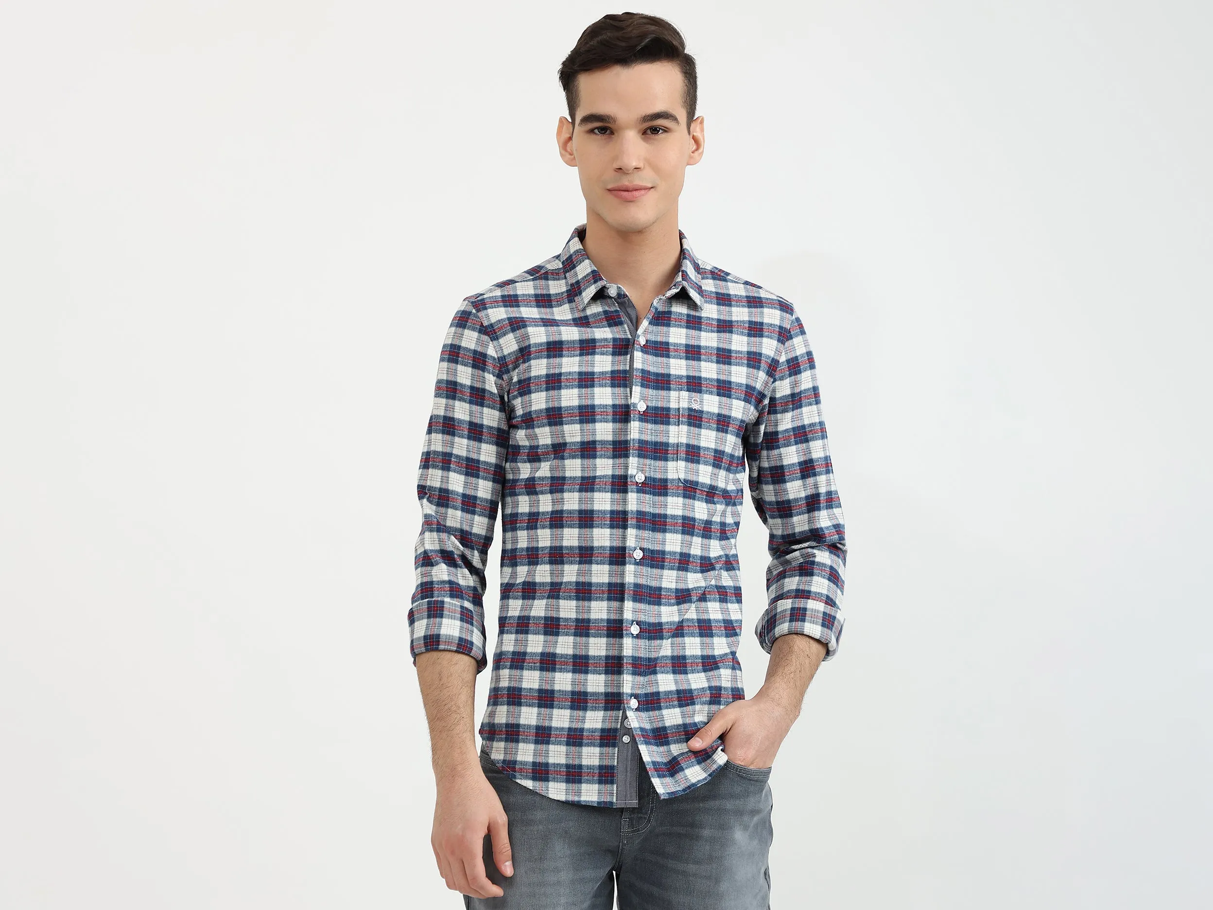 Mens Slim Fit Check Shirt