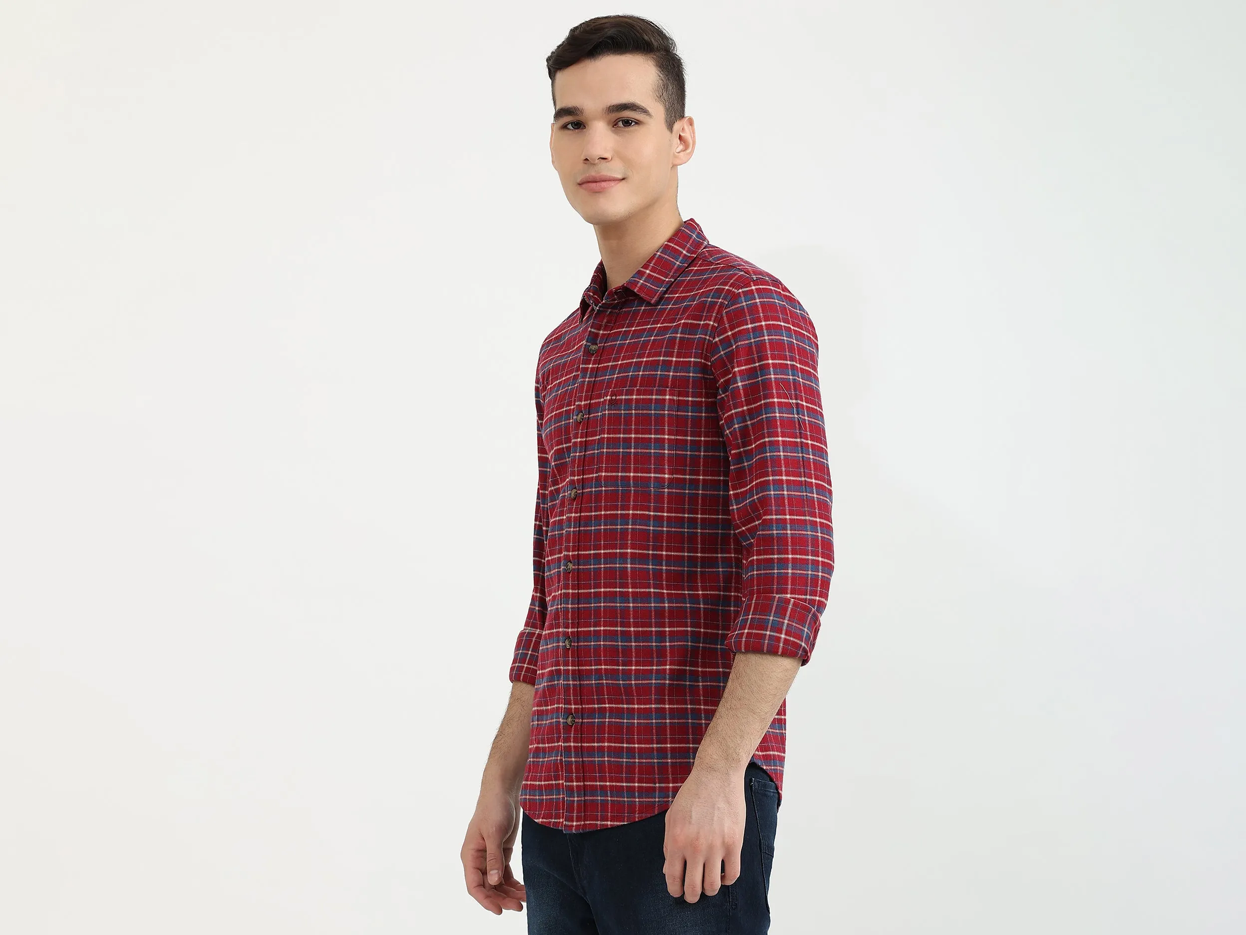 Mens Slim Fit Check Shirt