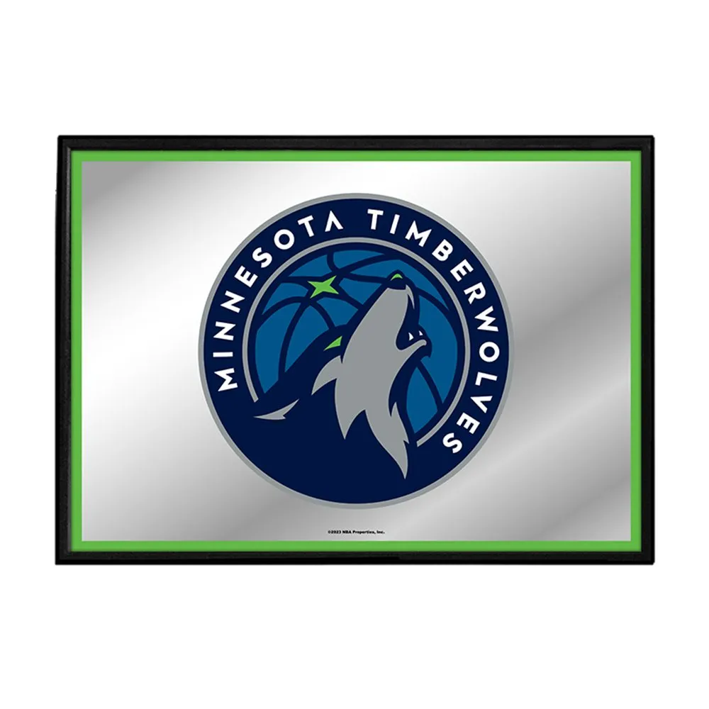 Minnesota Timberwolves: Framed Mirrored Wall Sign