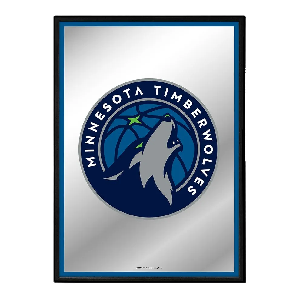 Minnesota Timberwolves: Framed Mirrored Wall Sign