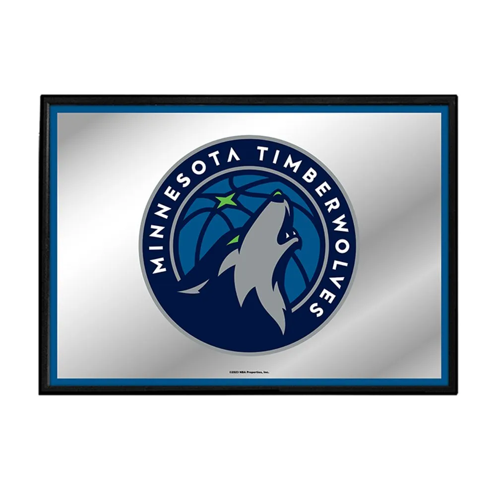 Minnesota Timberwolves: Framed Mirrored Wall Sign