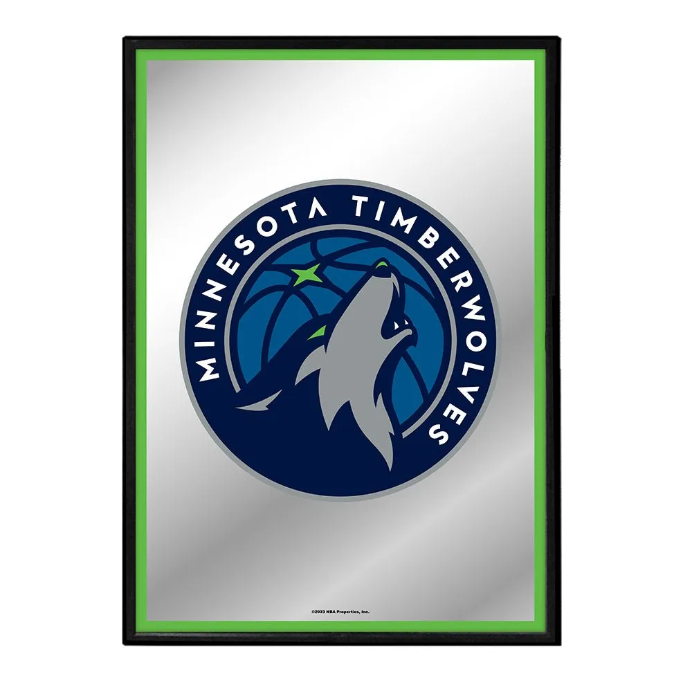 Minnesota Timberwolves: Framed Mirrored Wall Sign