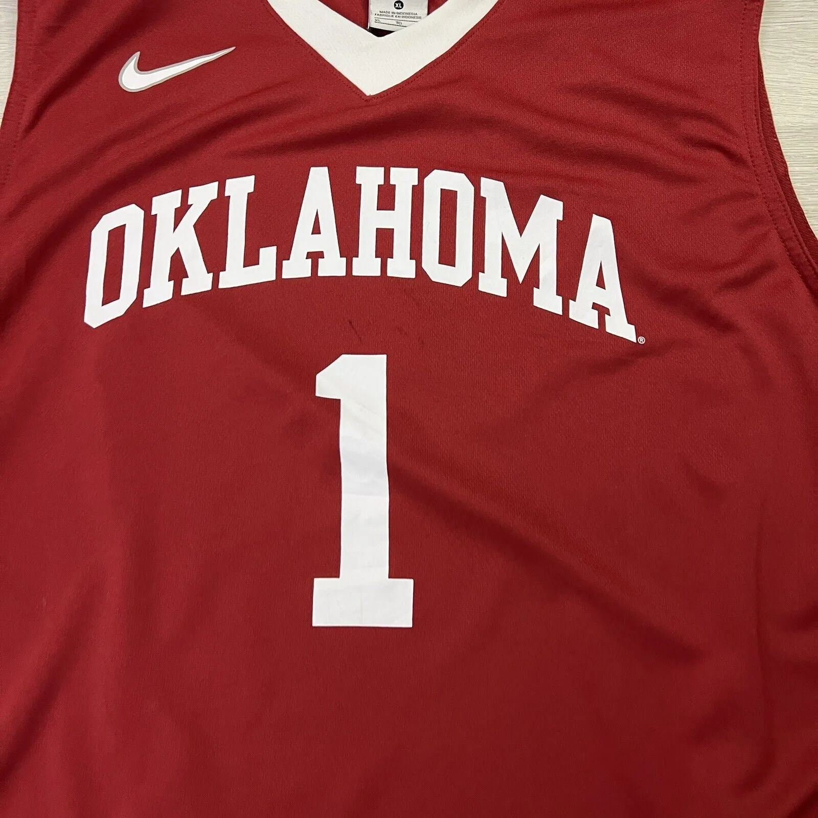 Nike Oklahoma Sooners Basketball Jersey Size XL